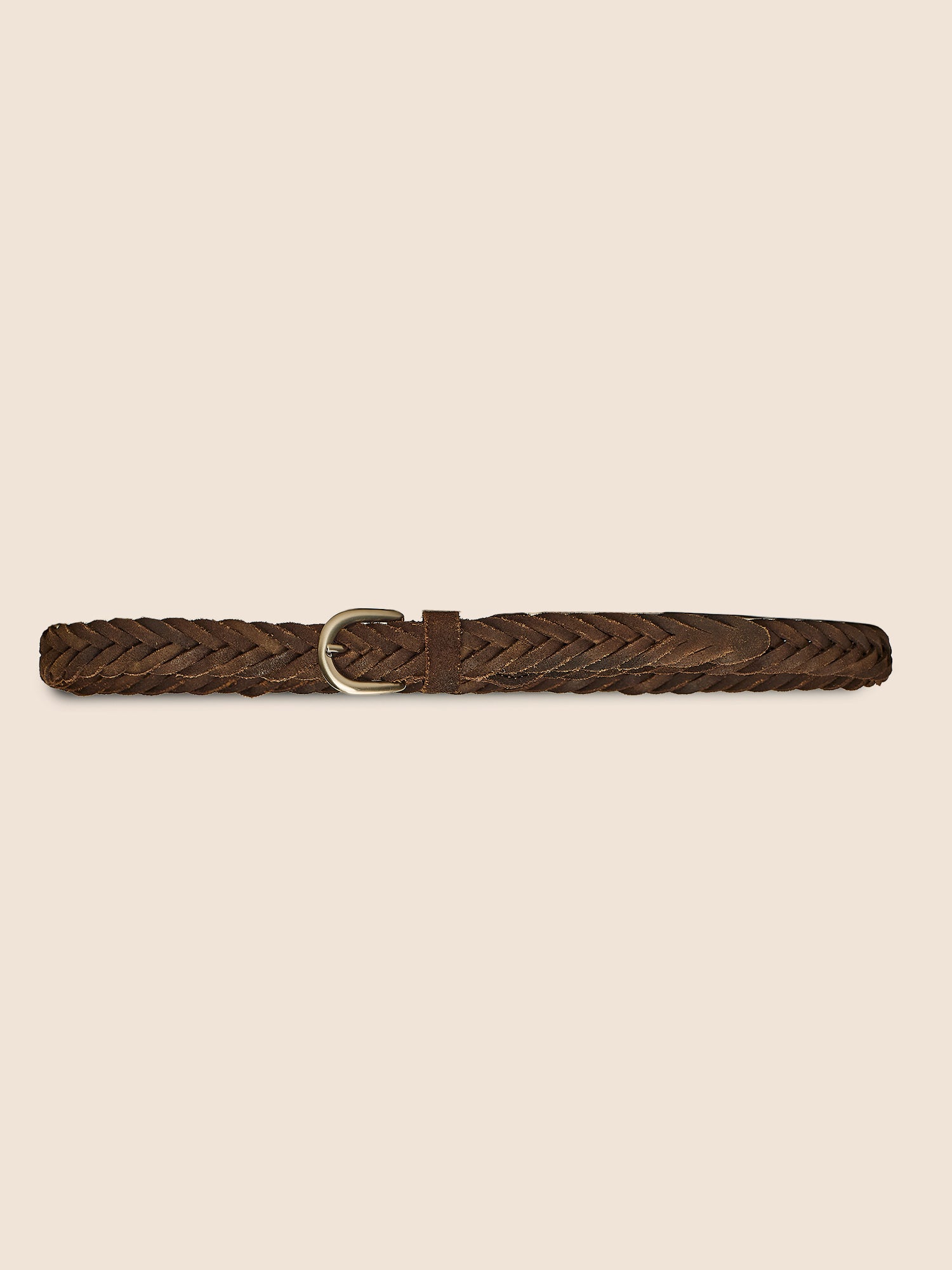 BROWN BRAIDED BELT