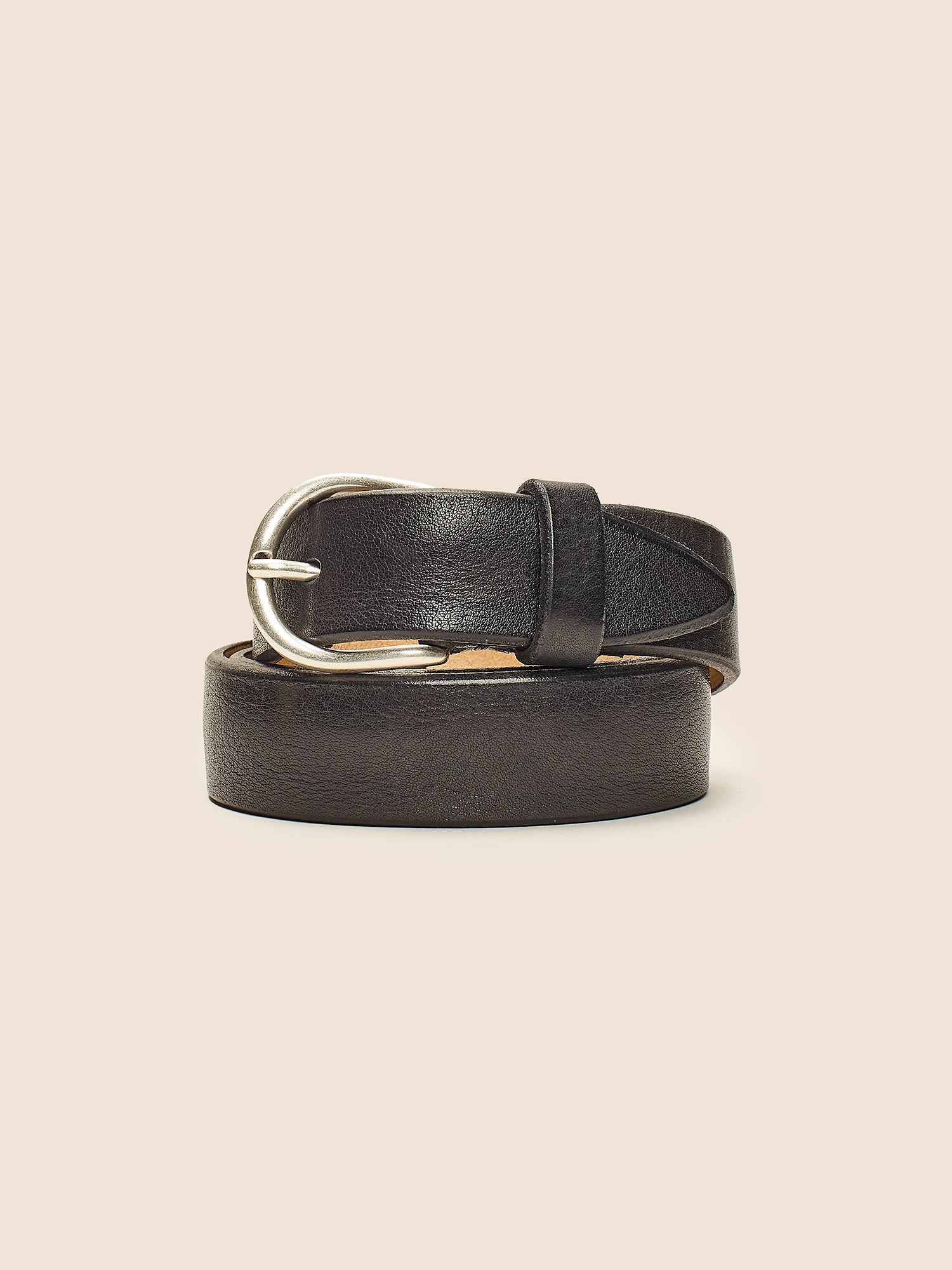 BLACK CALFSKIN BELT
