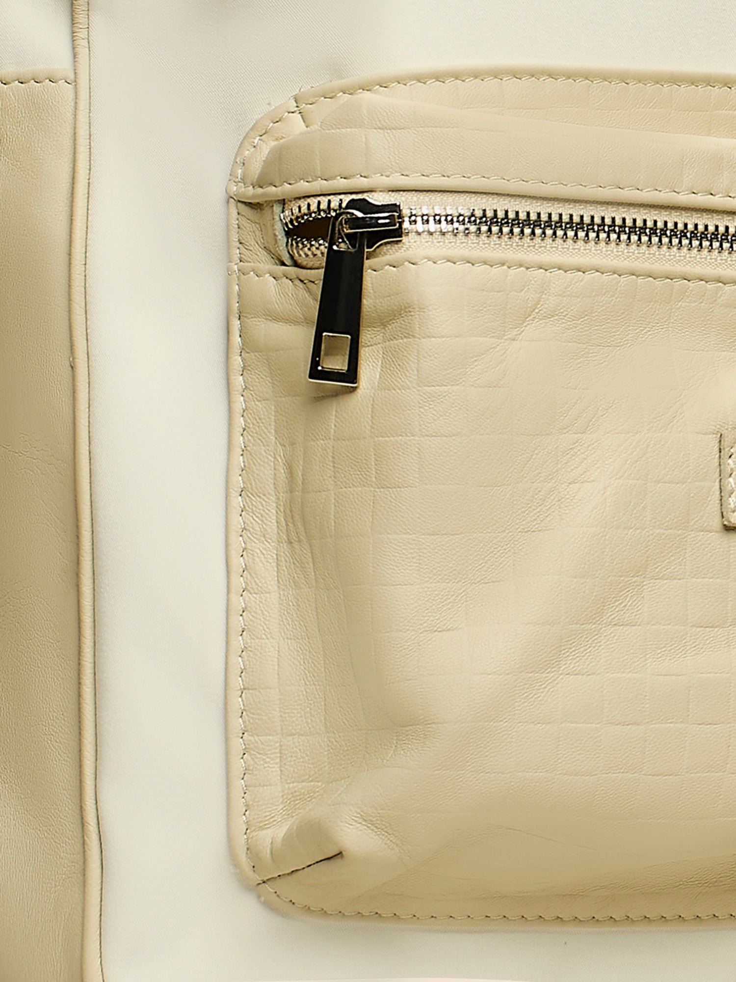 OFF WHITE CALFSKIN TECHNICAL BACKPACK
