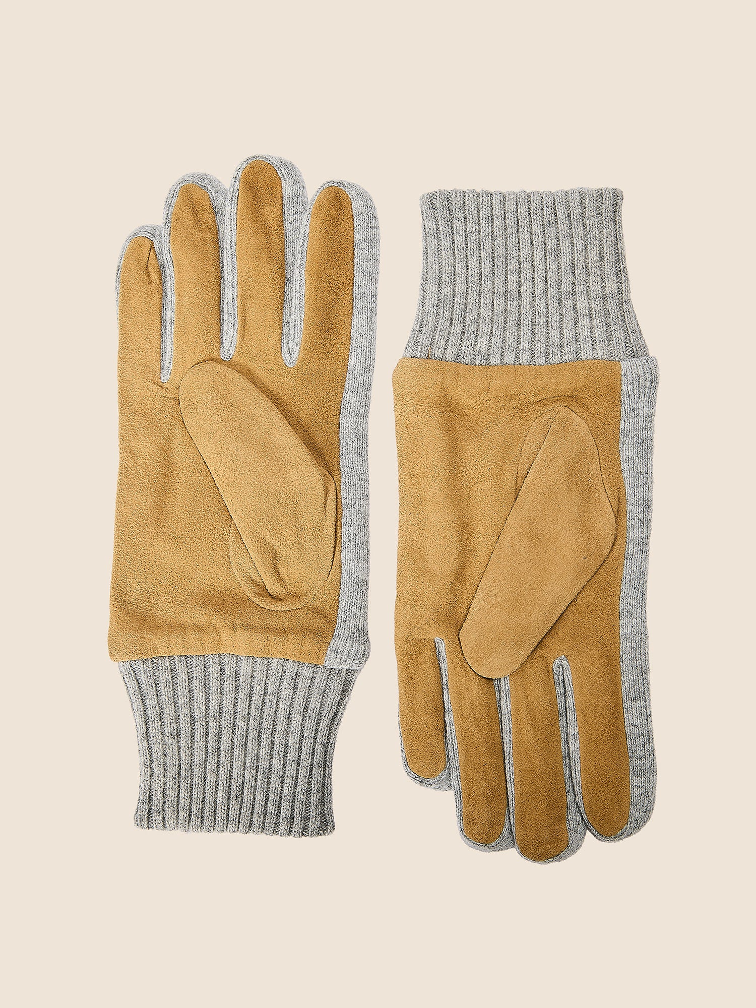 WOOL AND SUEDE GLOVES