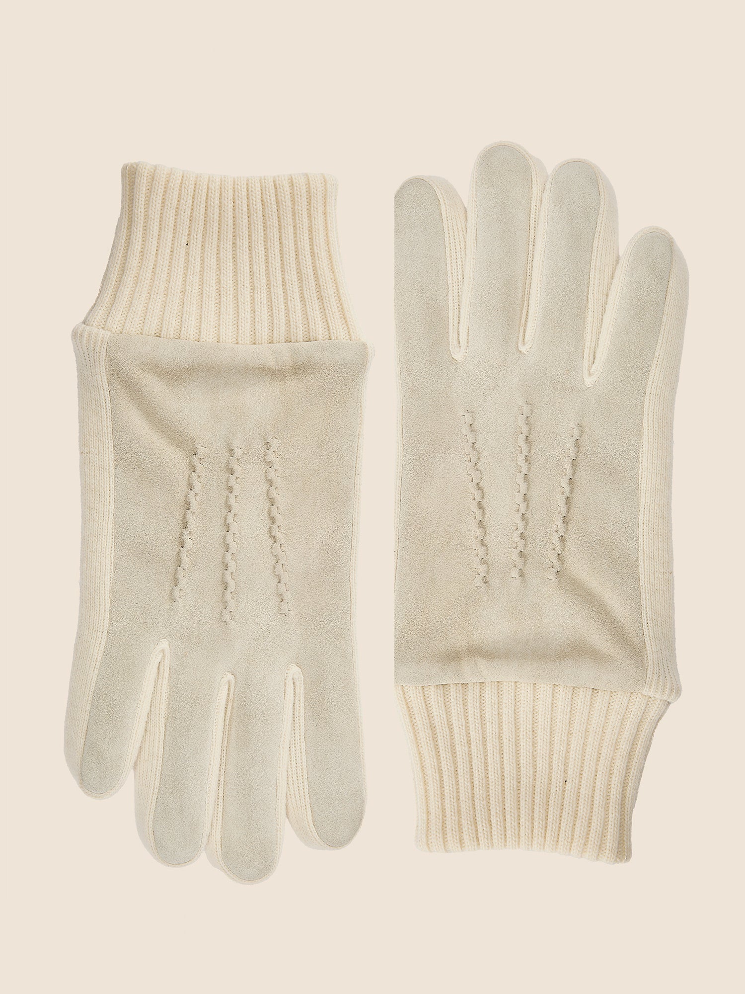 WOOL AND SUEDE GLOVES