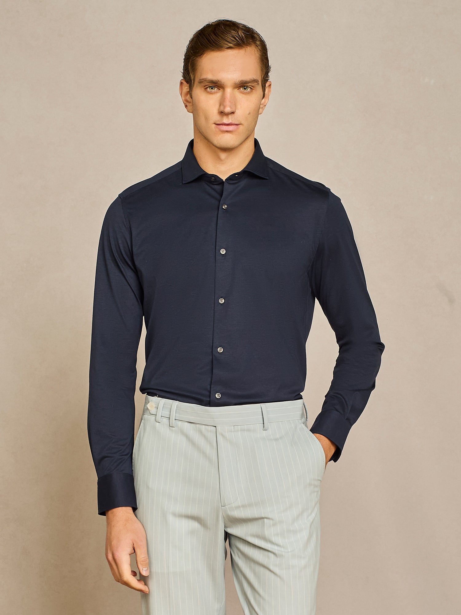 BLUE JERSEY SHIRT