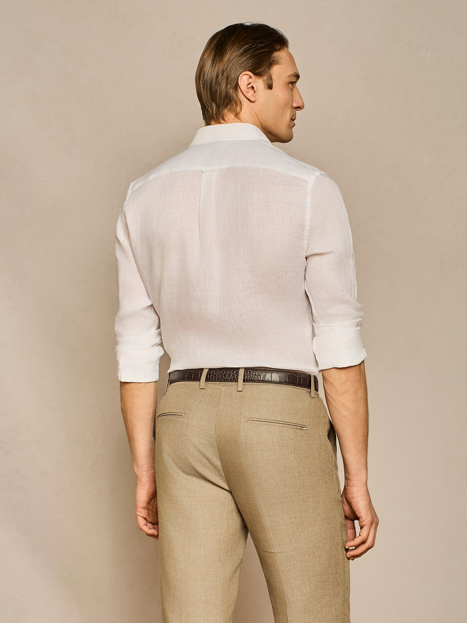 WHITE SAFARI LINEN SHIRT