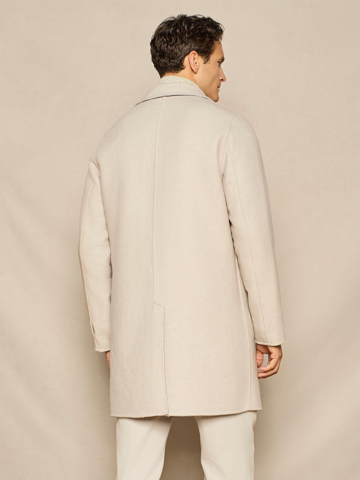 GREY HERRINGBONE REVERSIBLE COAT