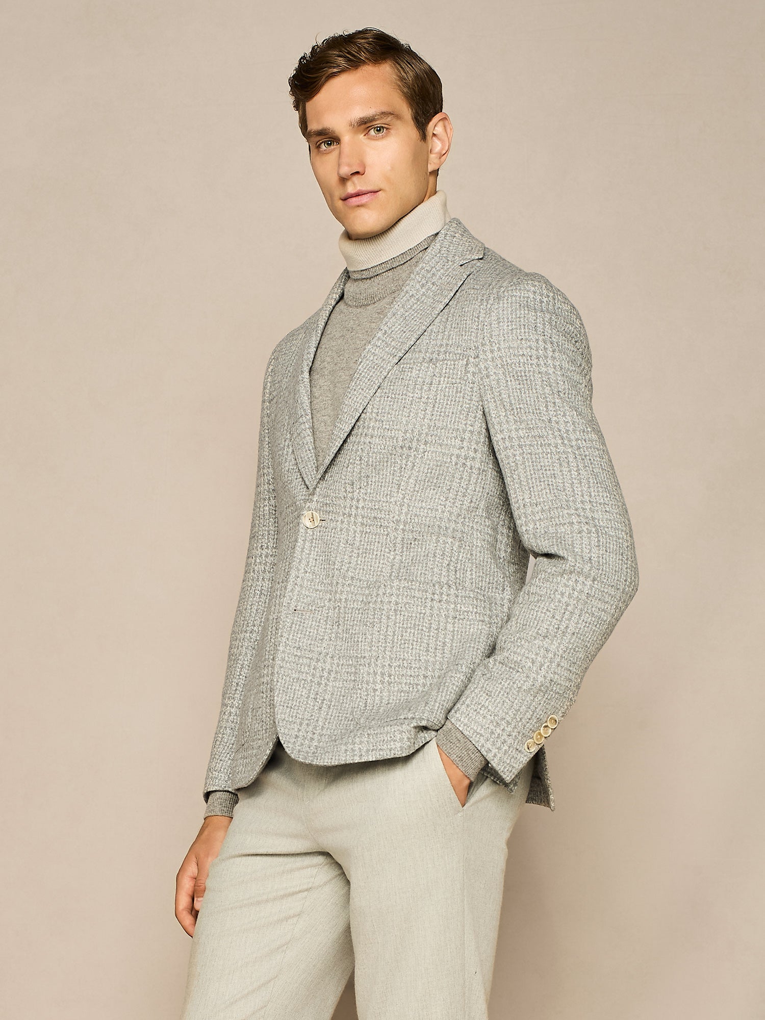 GREY GALLES JERSEY UNLINED JACKET