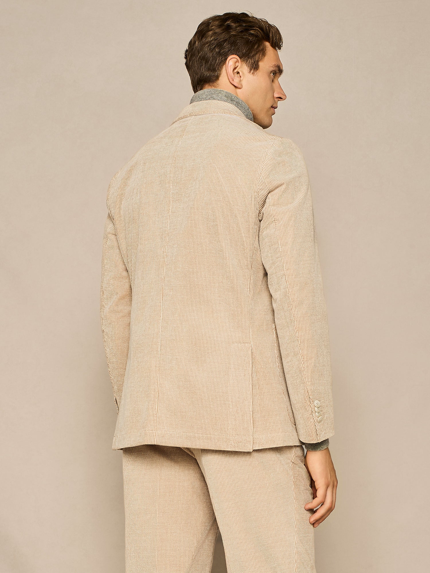 BEIGE VANISE' CORDUROY TRAVEL JACKET
