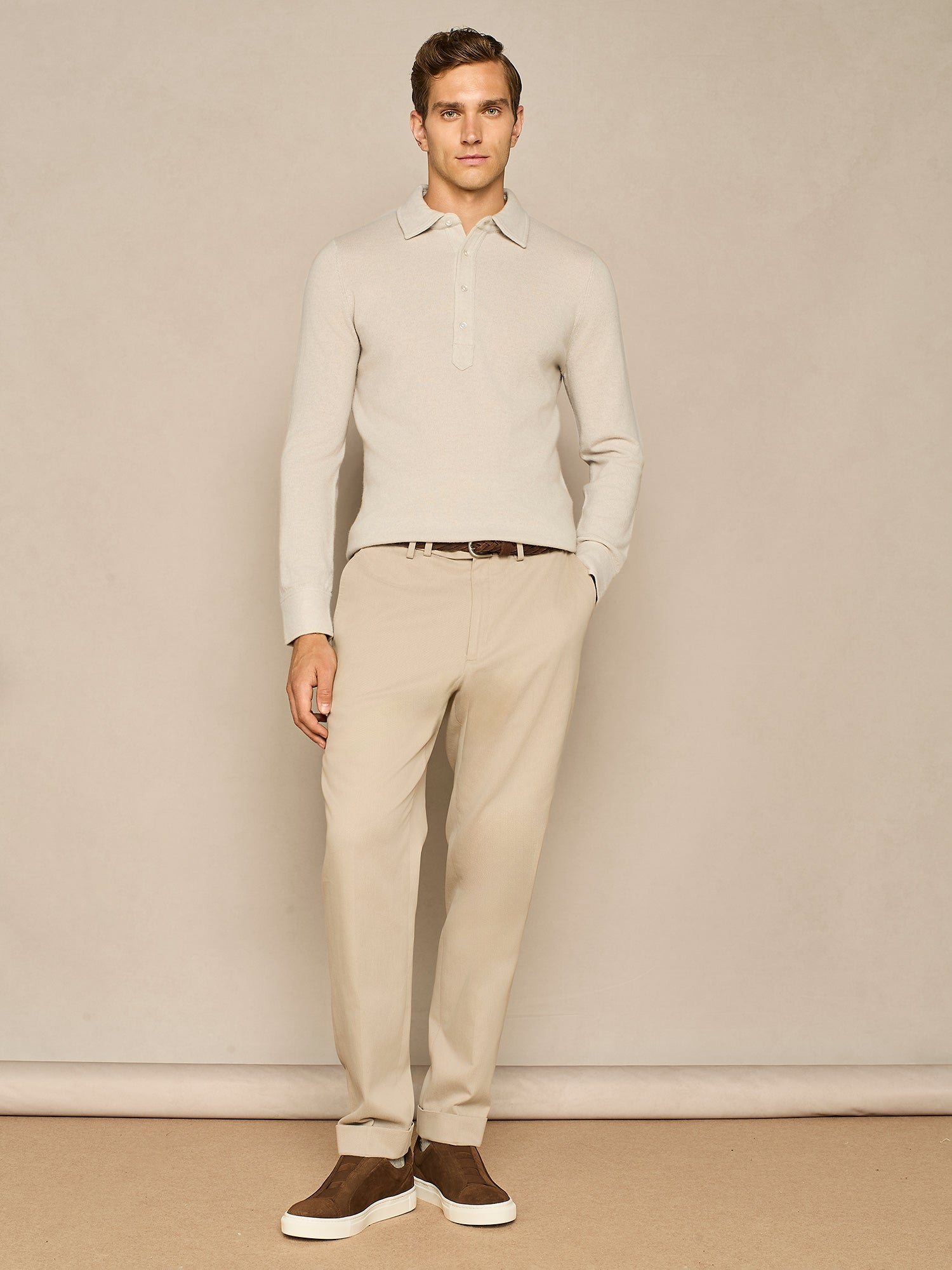 BUTTER CASHMERE BLEND POLO