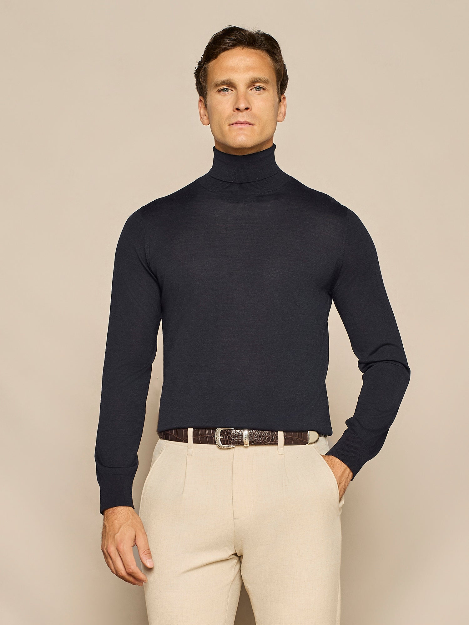 BLUE ULTRALIGHT TURTLENECK