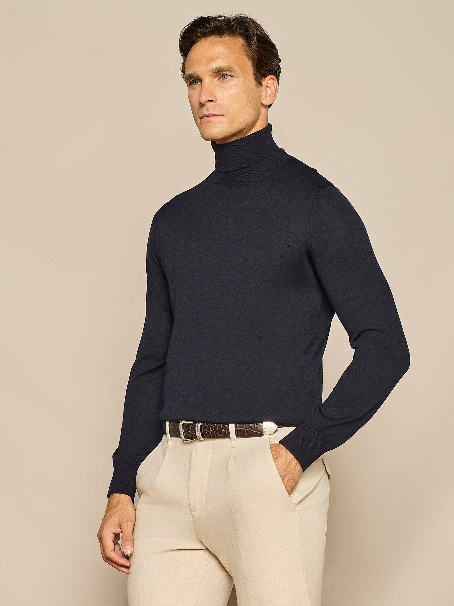 BLUE ULTRALIGHT TURTLENECK