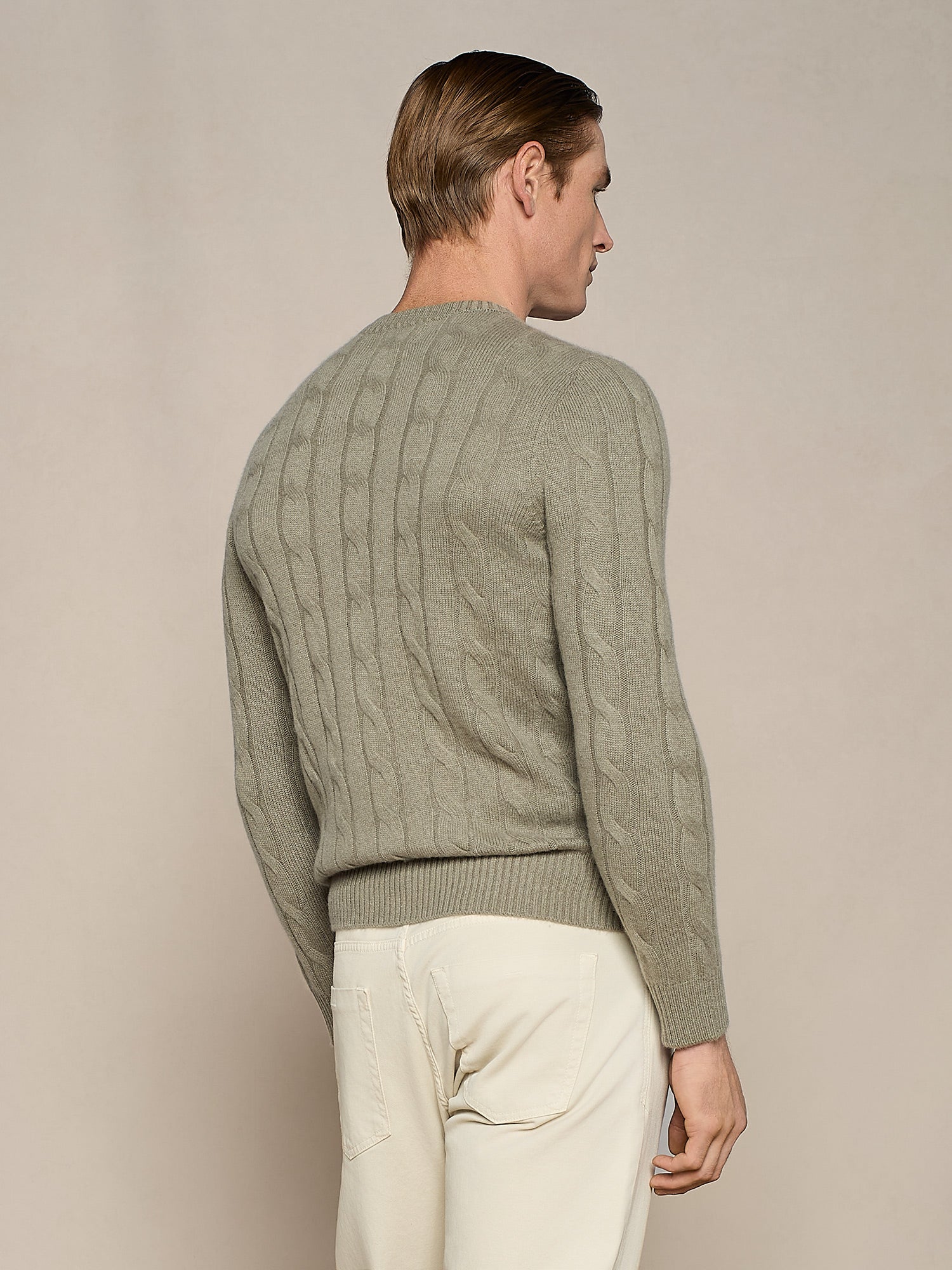 OLIVE GREEN CABLE SWEATER