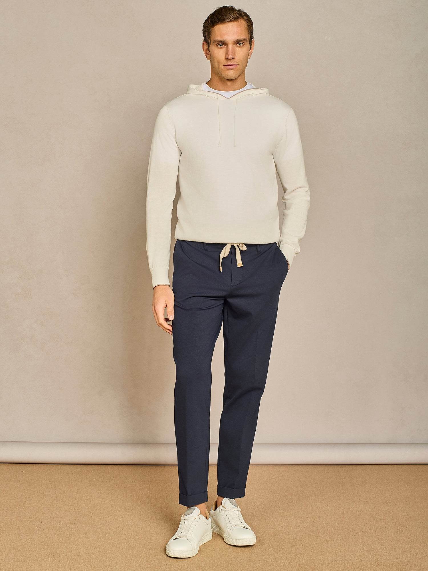 BLUE LACE JERSEY TROUSER