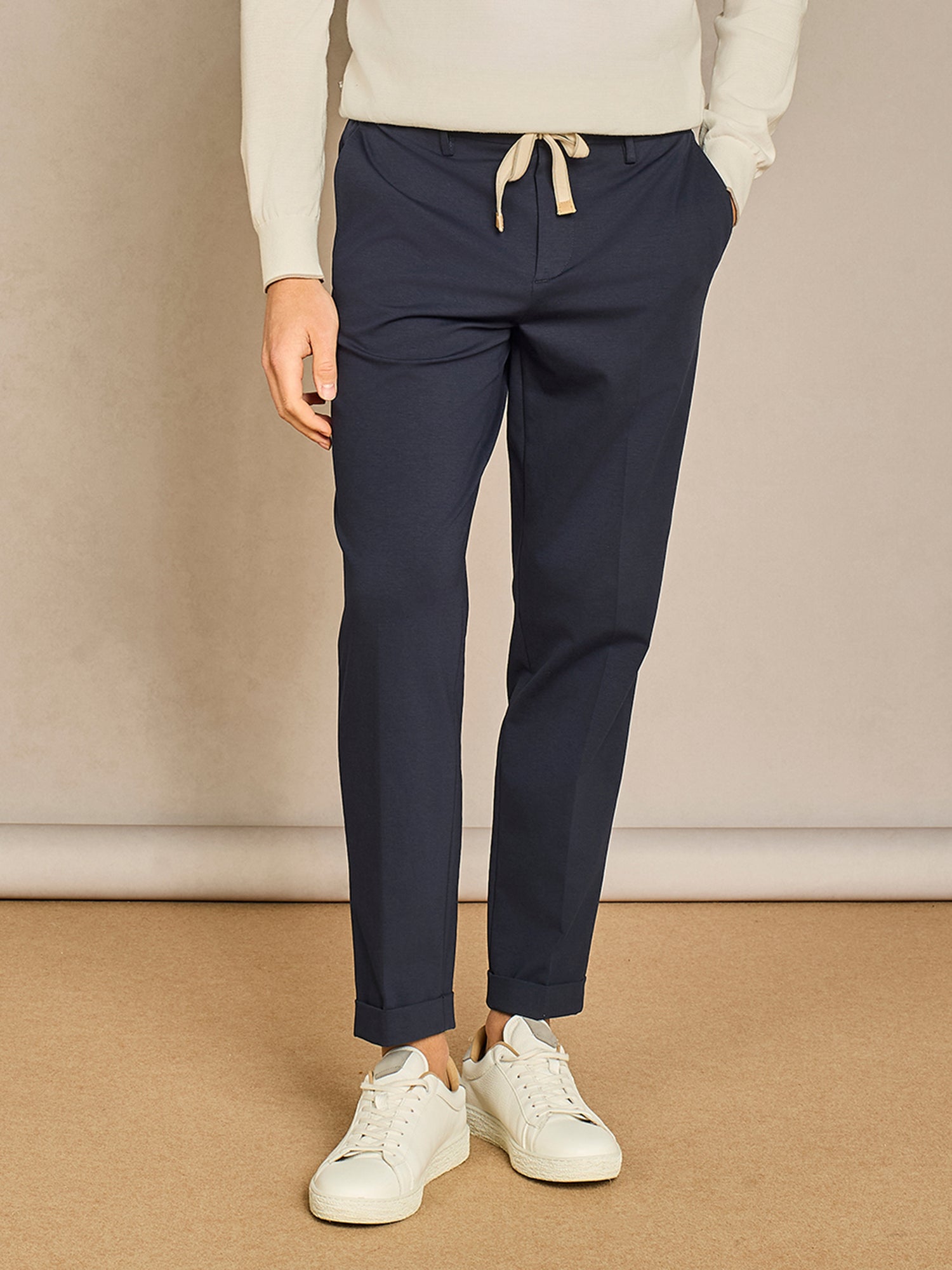 BLUE LACE JERSEY TROUSER