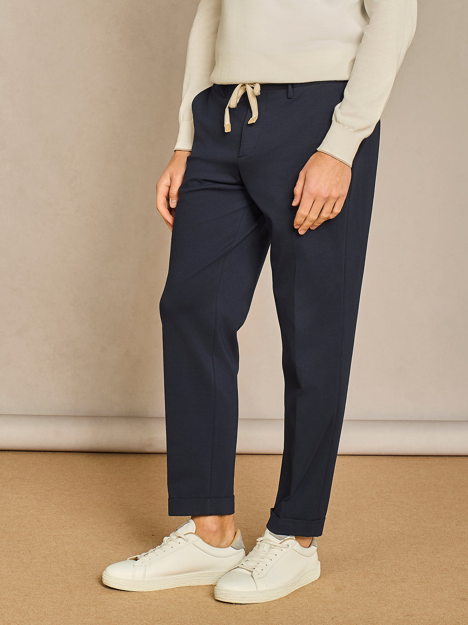 BLUE LACE JERSEY TROUSER