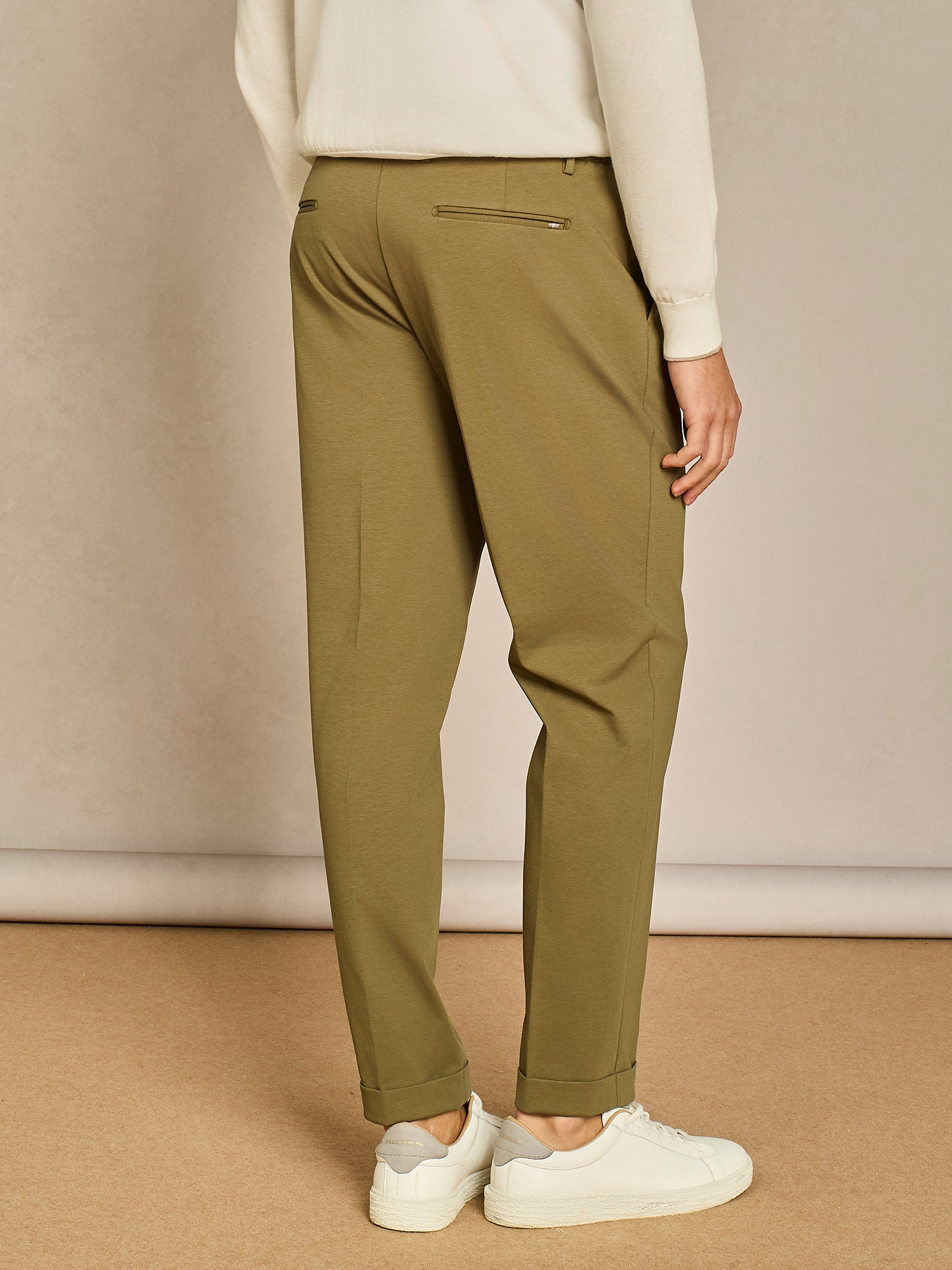 GREEN LACE JERSEY TROUSER