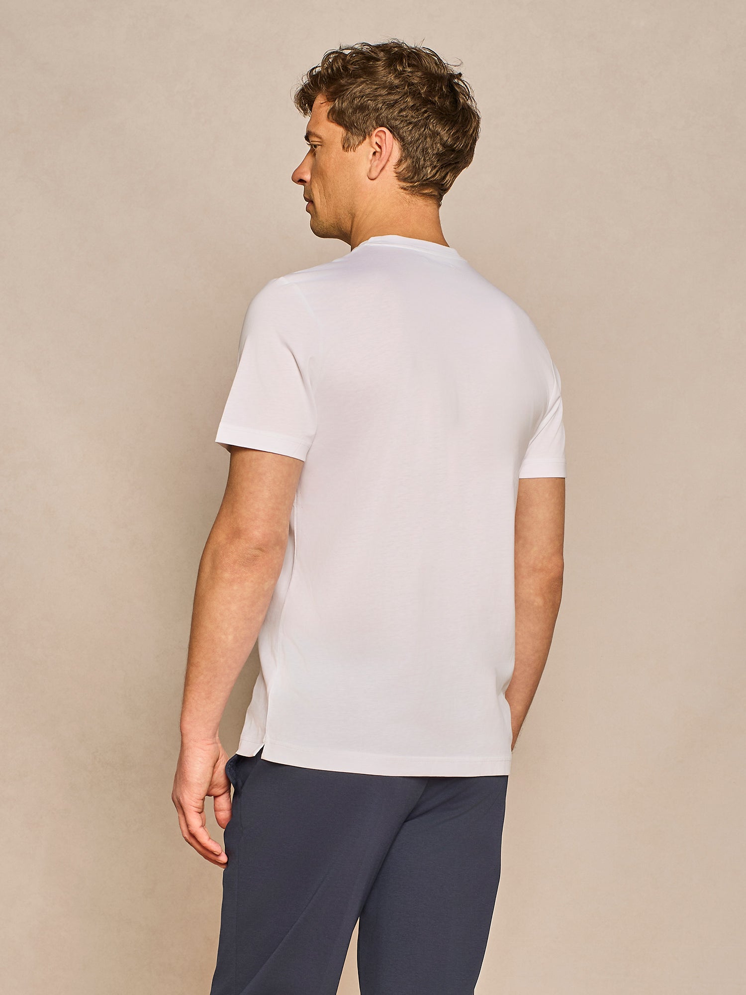 WHITE FLUID JERSEY T-SHIRT