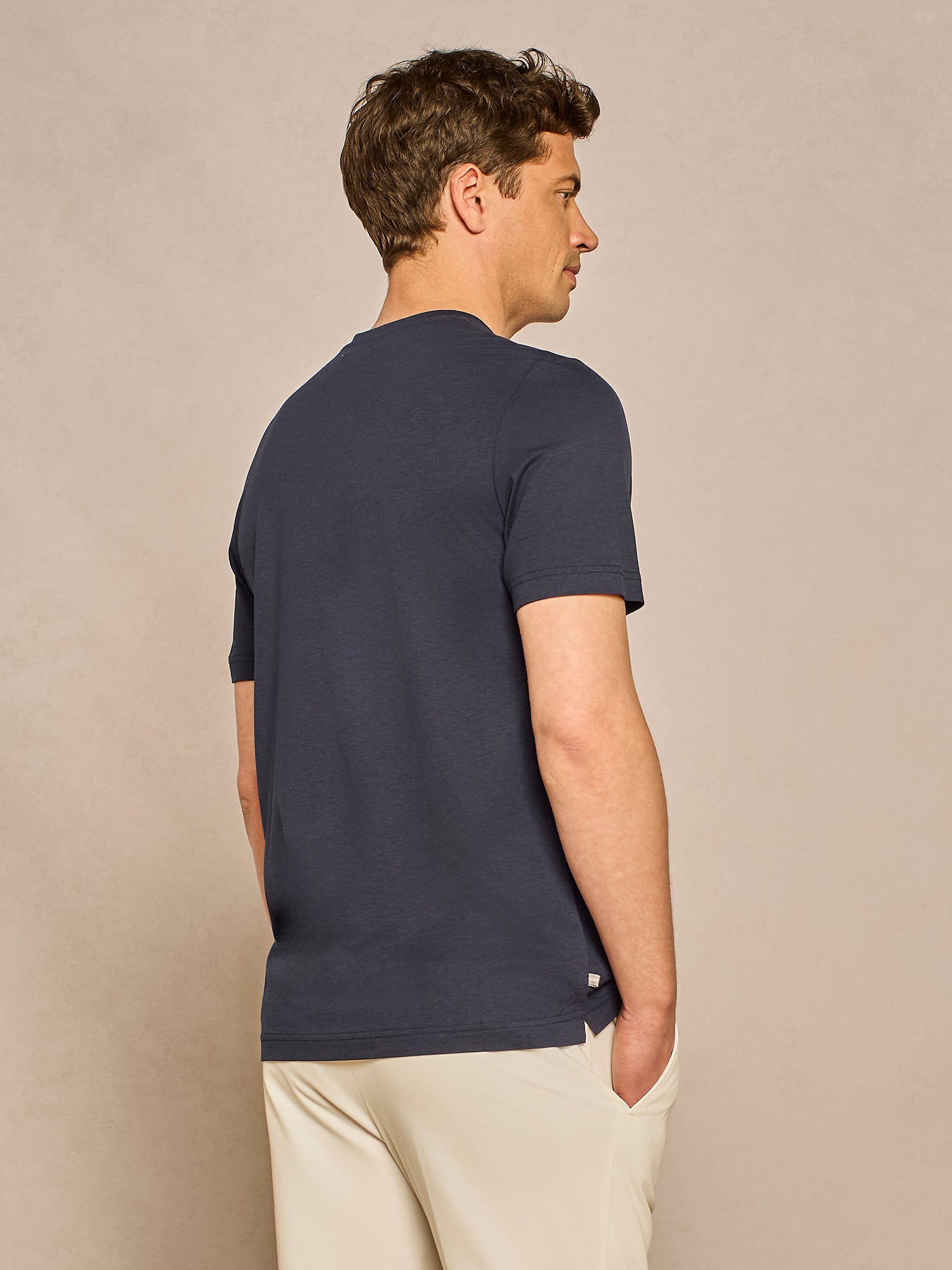 BLUE FLUID JERSEY T-SHIRT