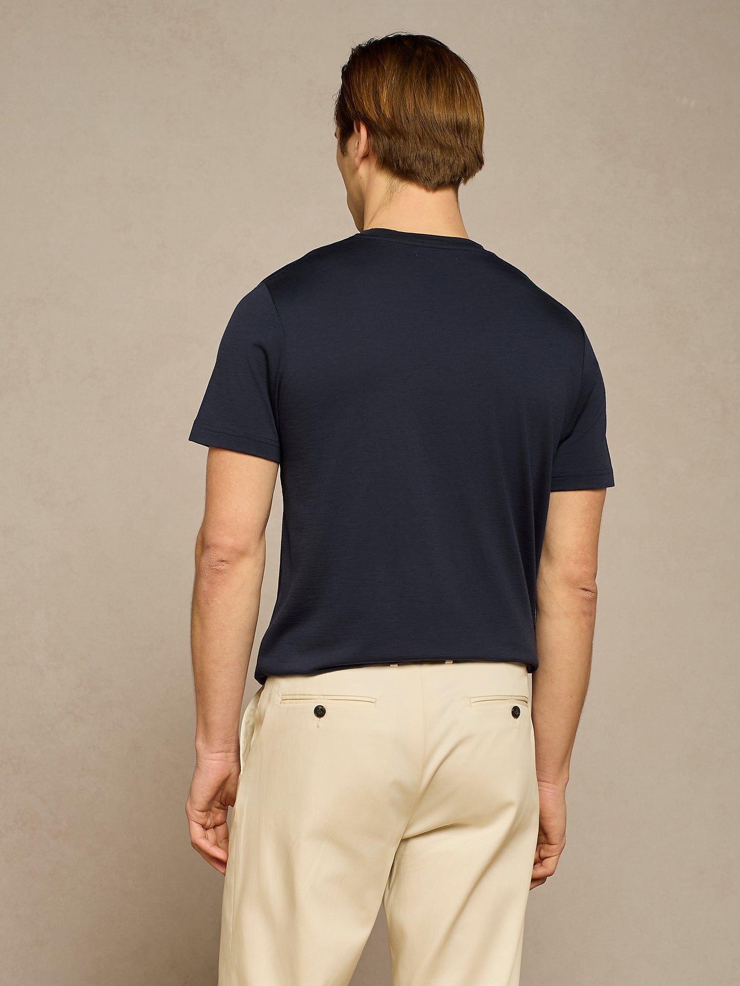 BLUE WOOL T-SHIRT