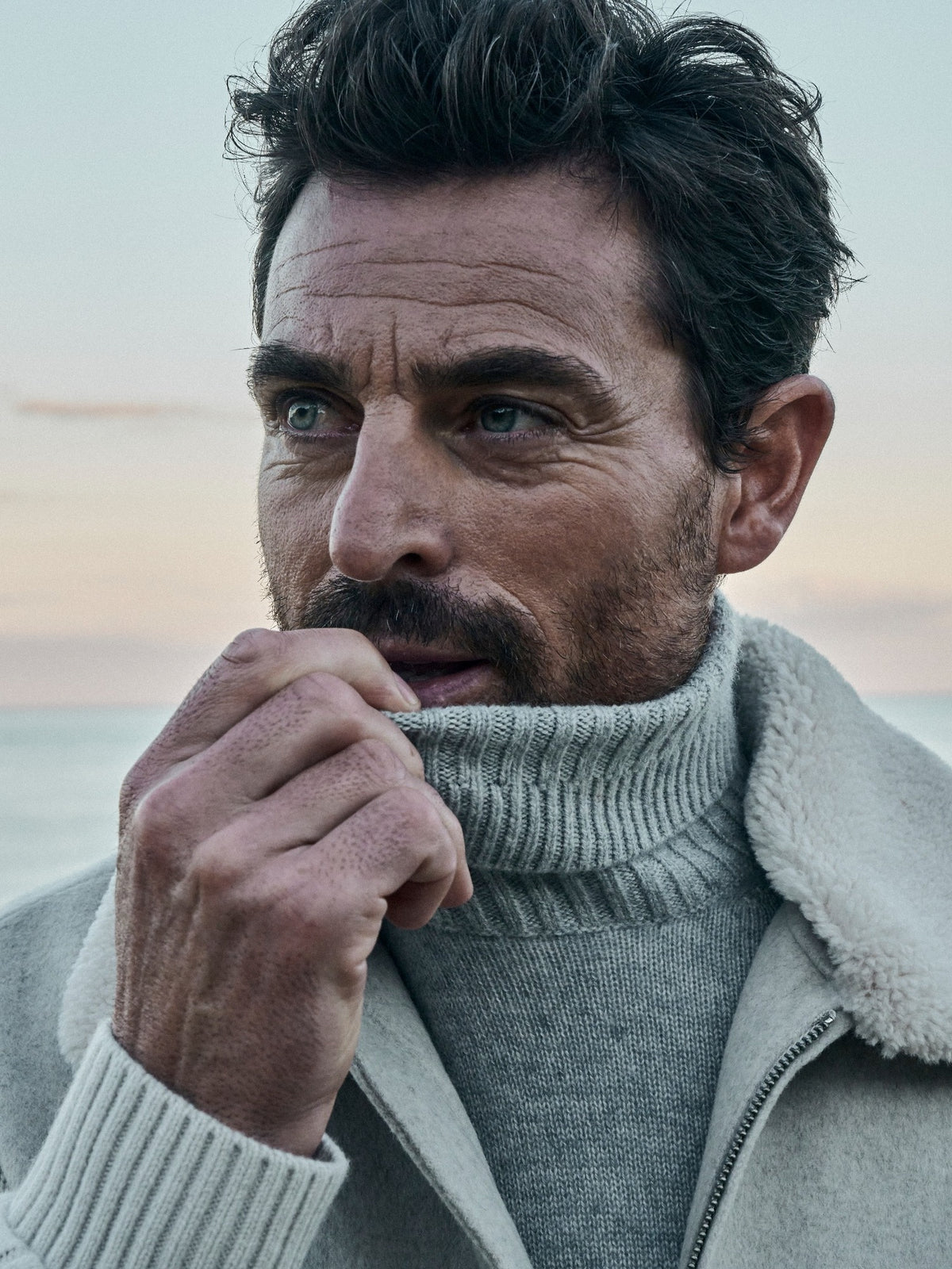 Dolcevita in Puro Cashmere Grigio Chiaro Melange