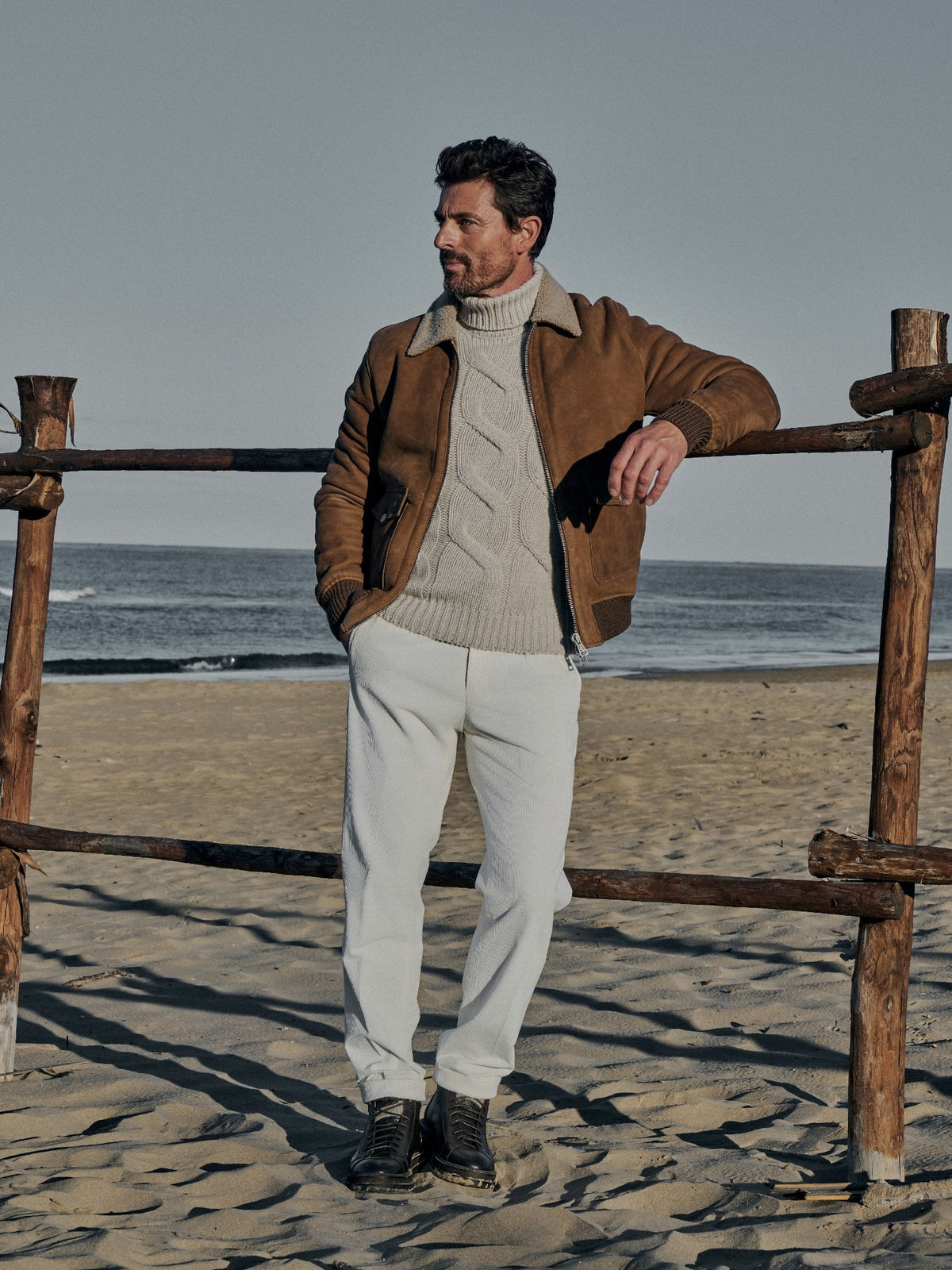 Pantalone in Velluto Millerighe Bianco