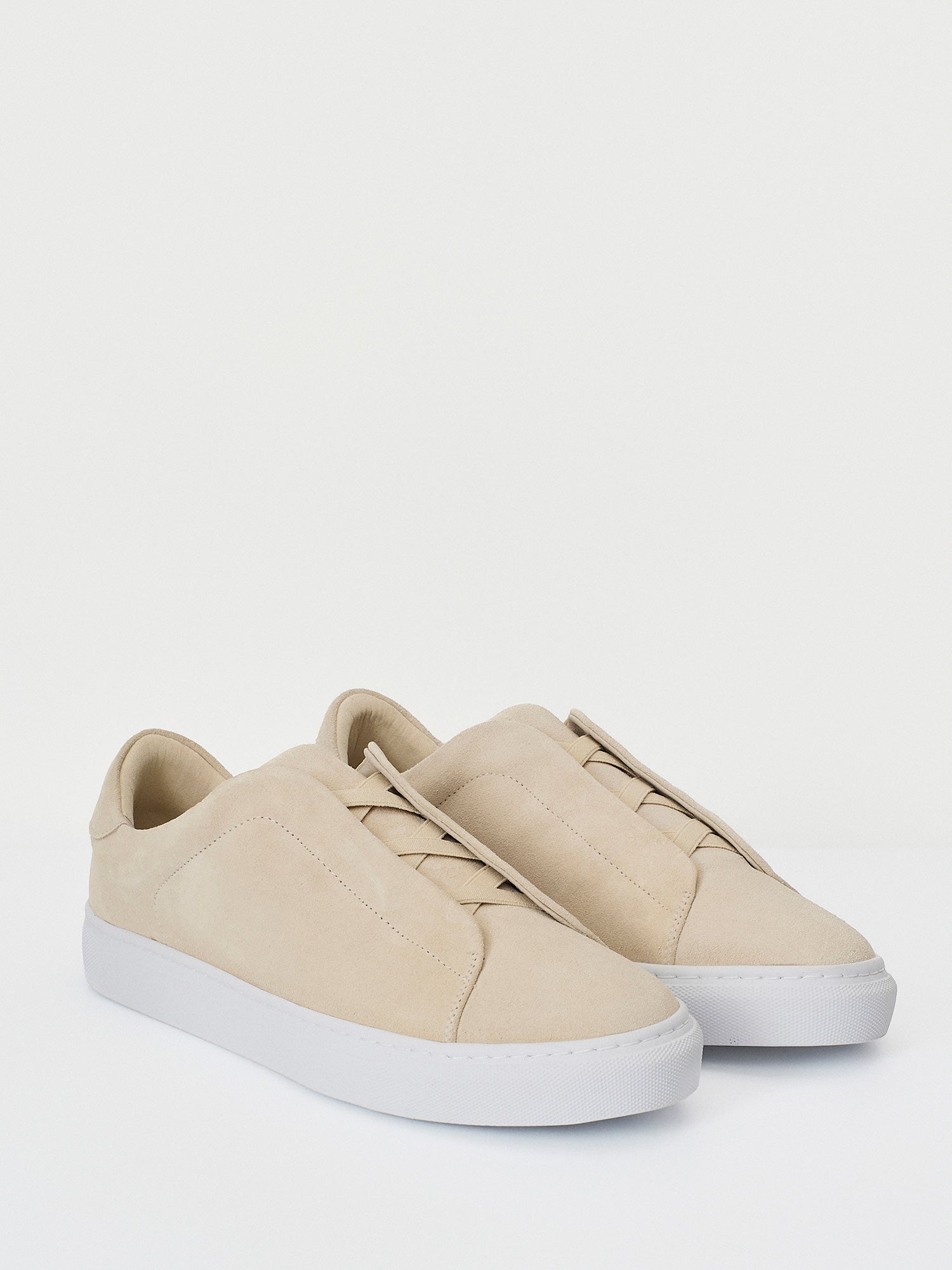 Beige suede slip-on 