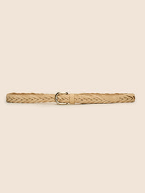 CINTURA INTRECCIO CAMOSCIO BEIGE