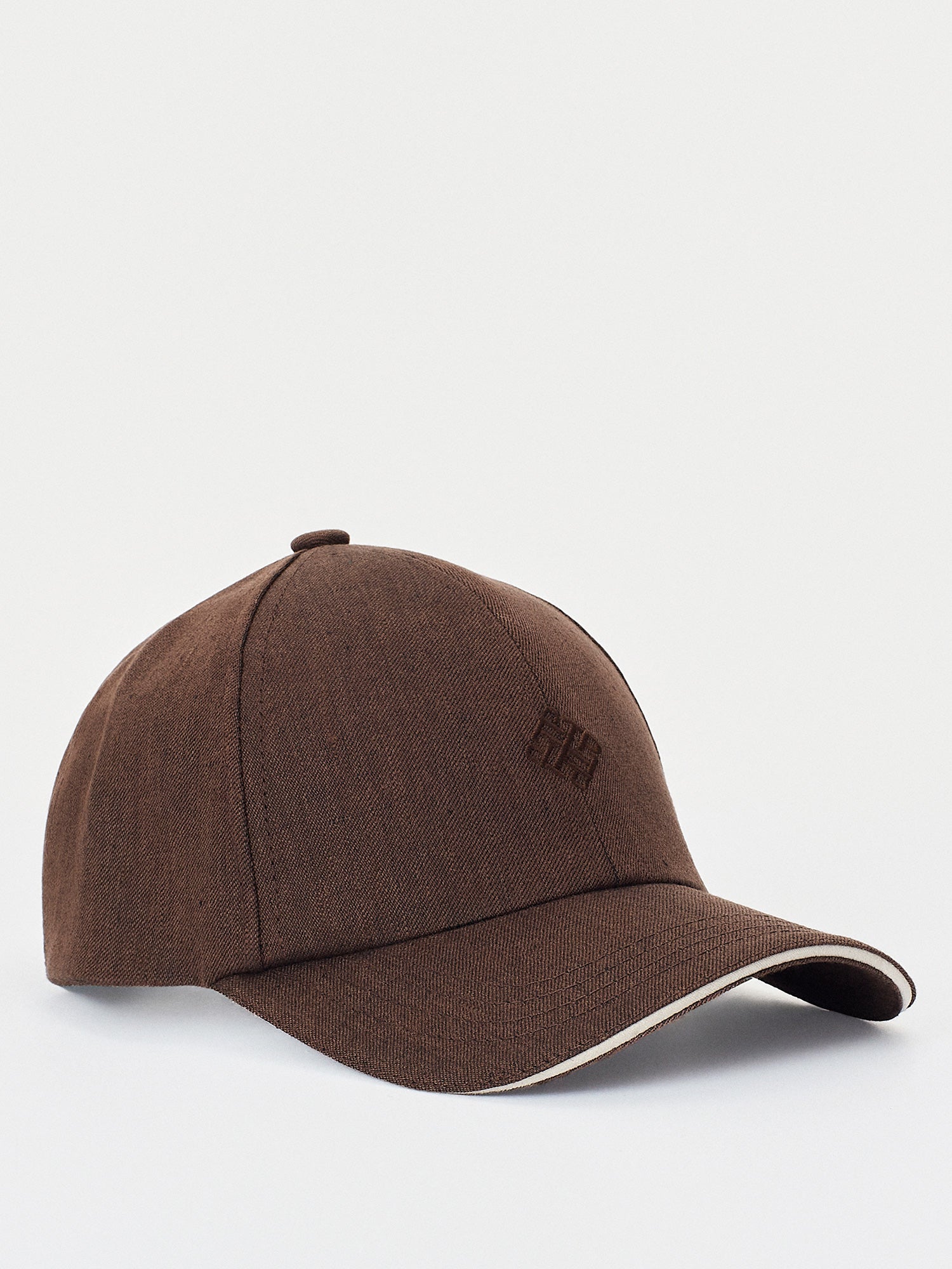 Dark brown linen baseball