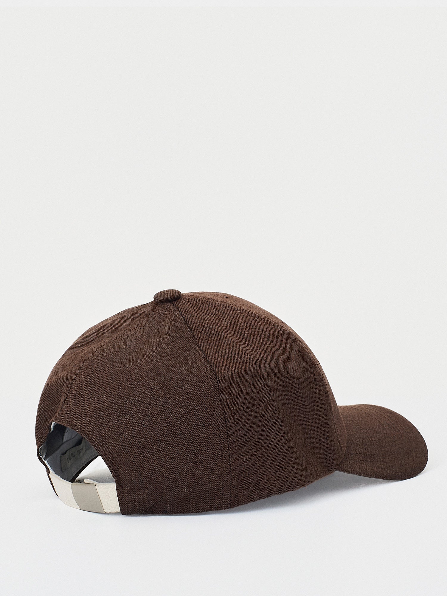 Dark brown linen baseball