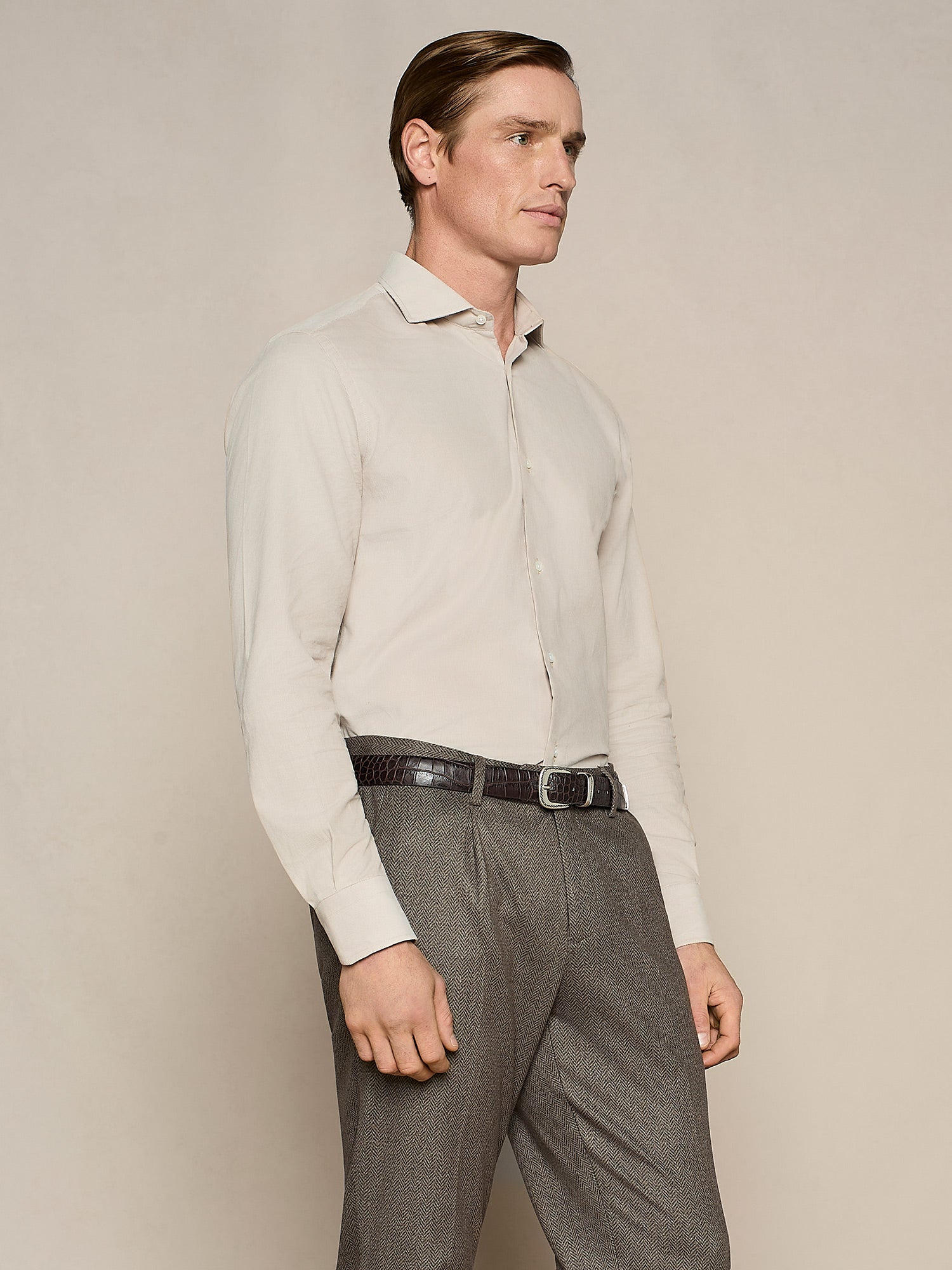 CAMICIA IN VELLUTO A COSTE BURRO
