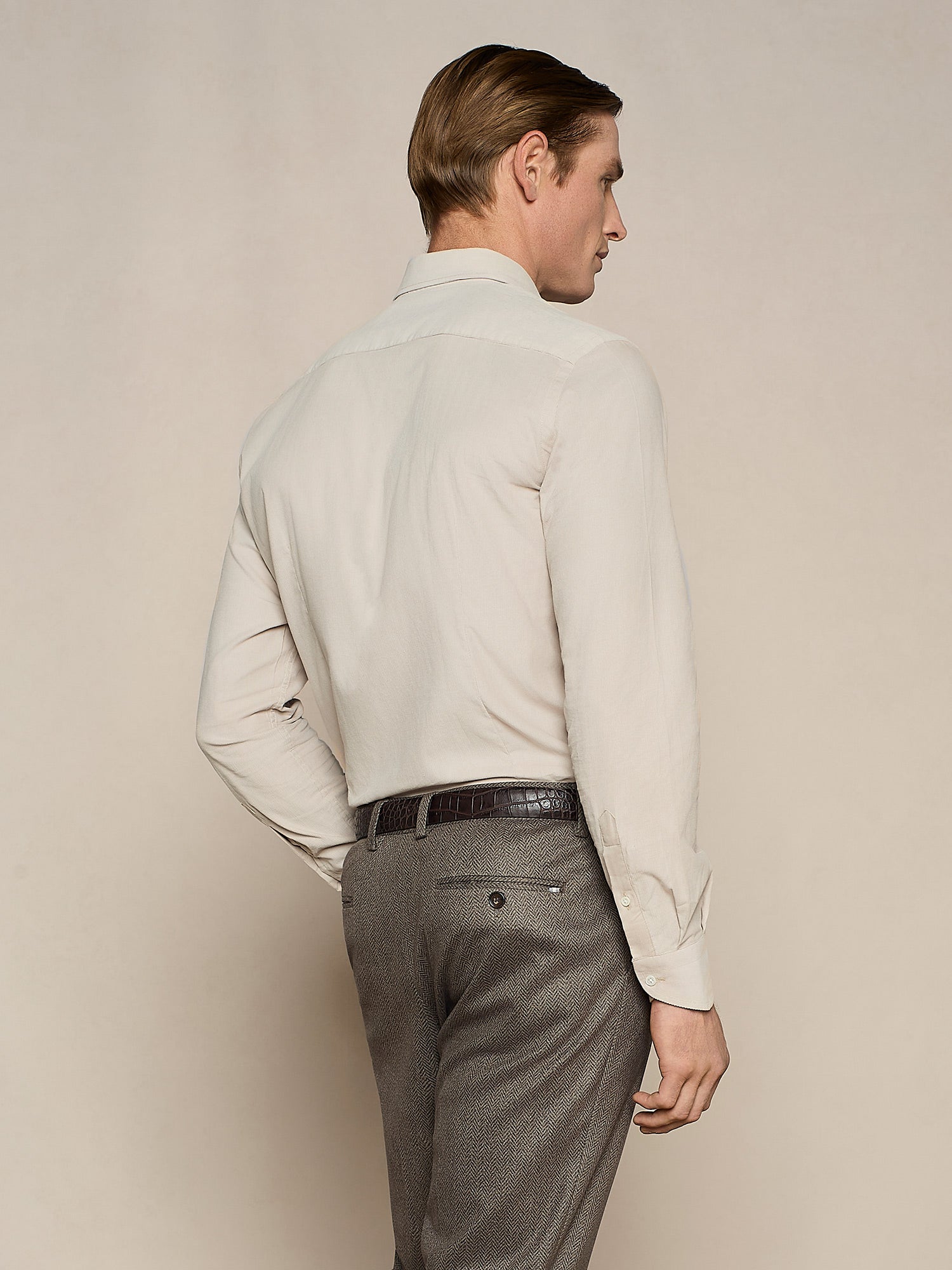 CAMICIA IN VELLUTO A COSTE BURRO