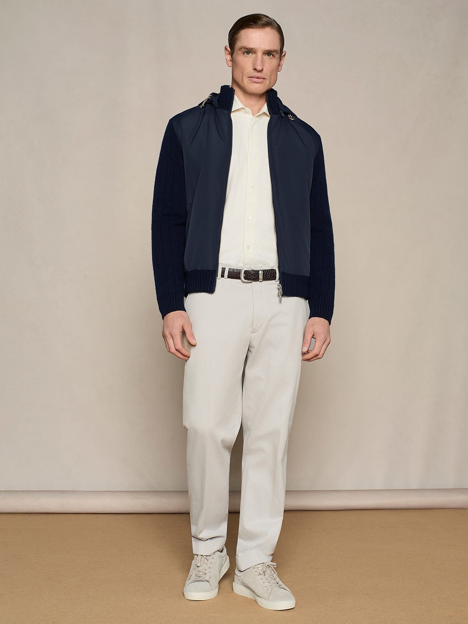 CAMICIA IN FLANELLA DIAGONALE BIANCO