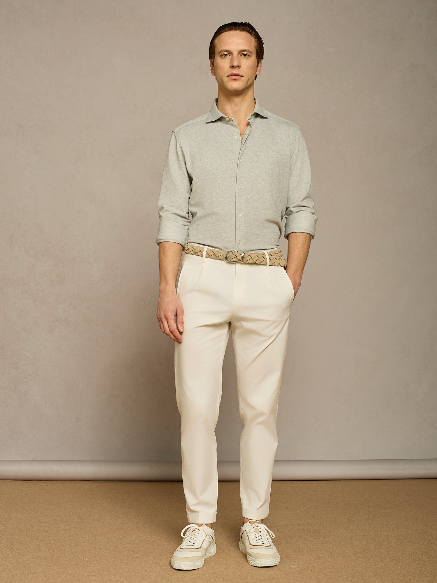 GREY TECHNICAL PIQUET SHIRT