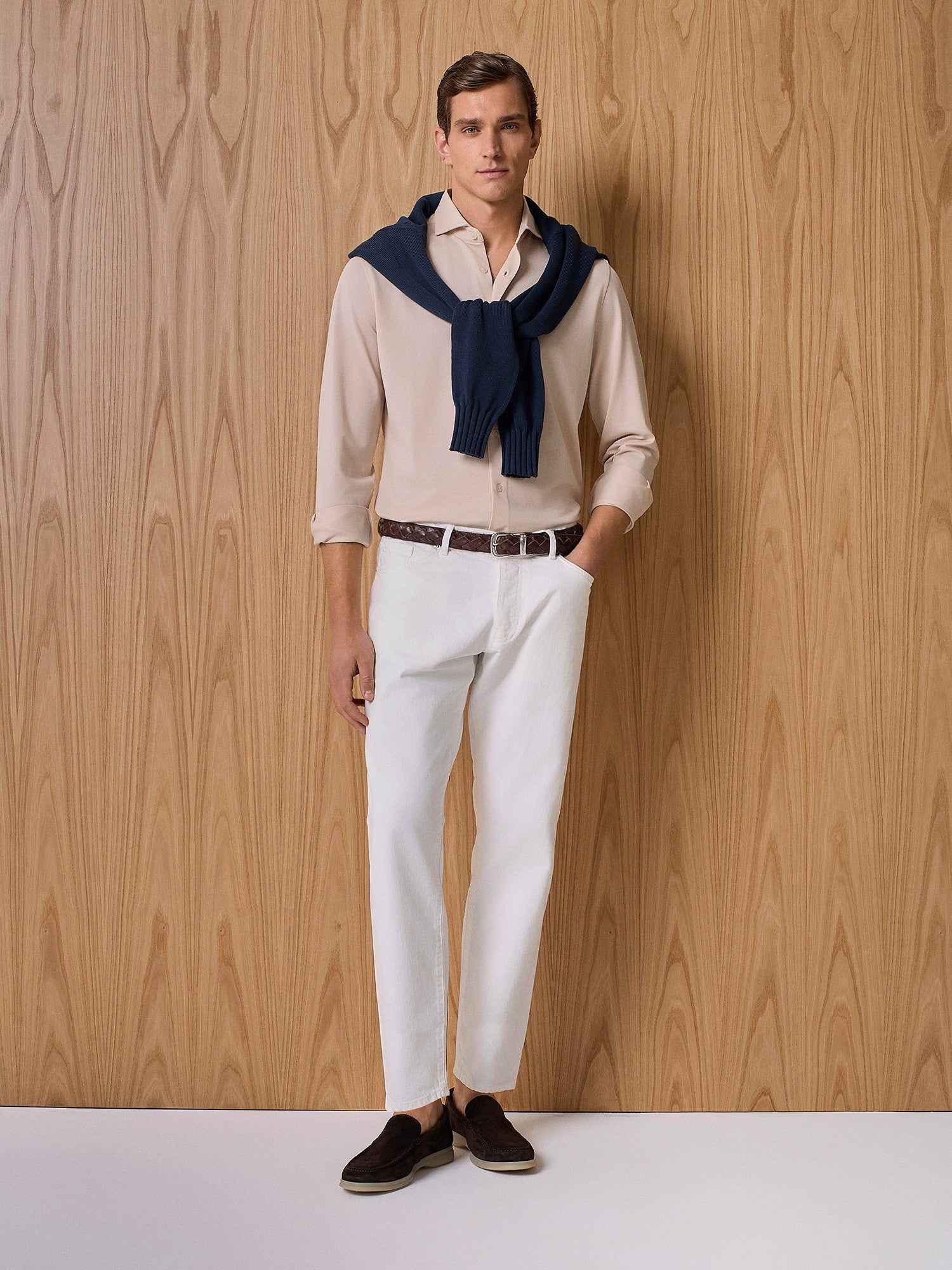 Apricot piquet jersey shirt