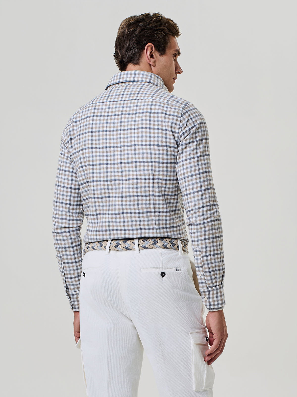 Camel check shirt