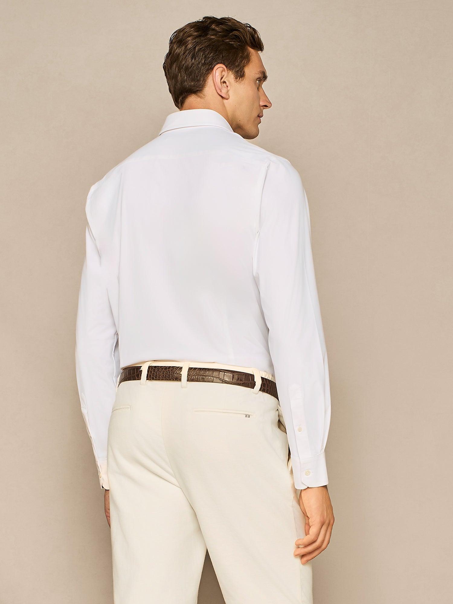 WHITE TECHNICAL JERSEY SHIRT