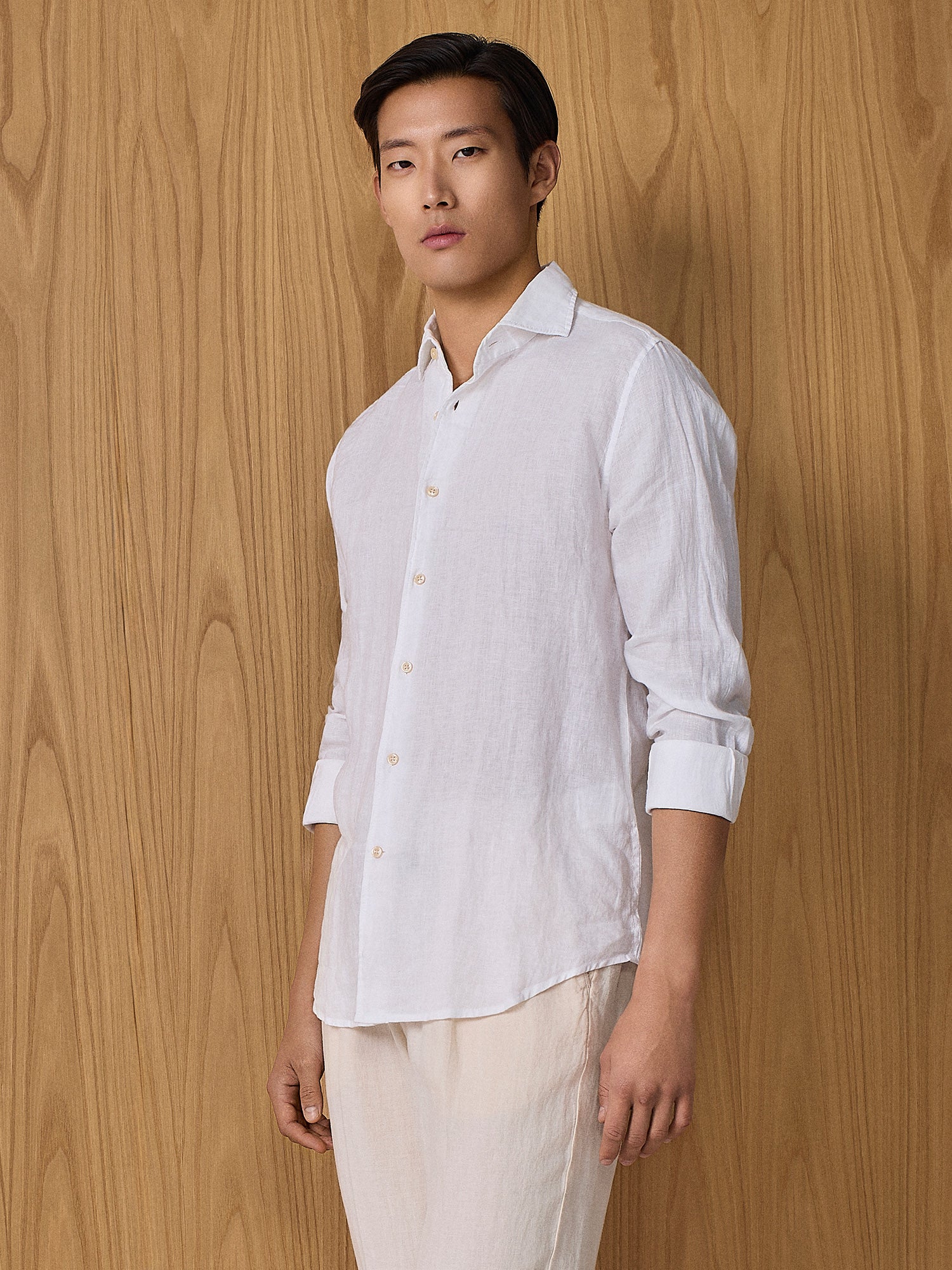 Camicia in lino bianca