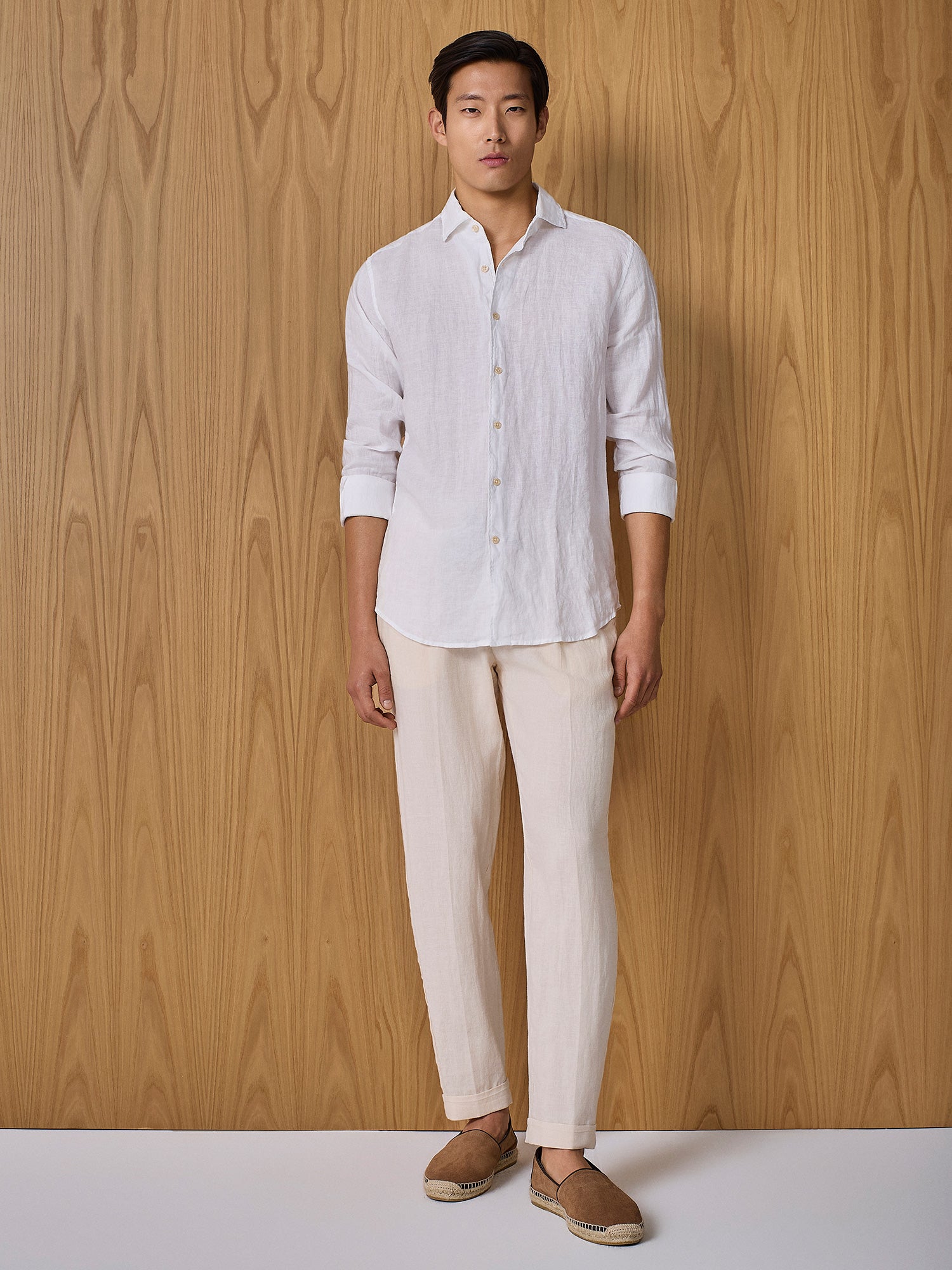 Camicia in lino bianca