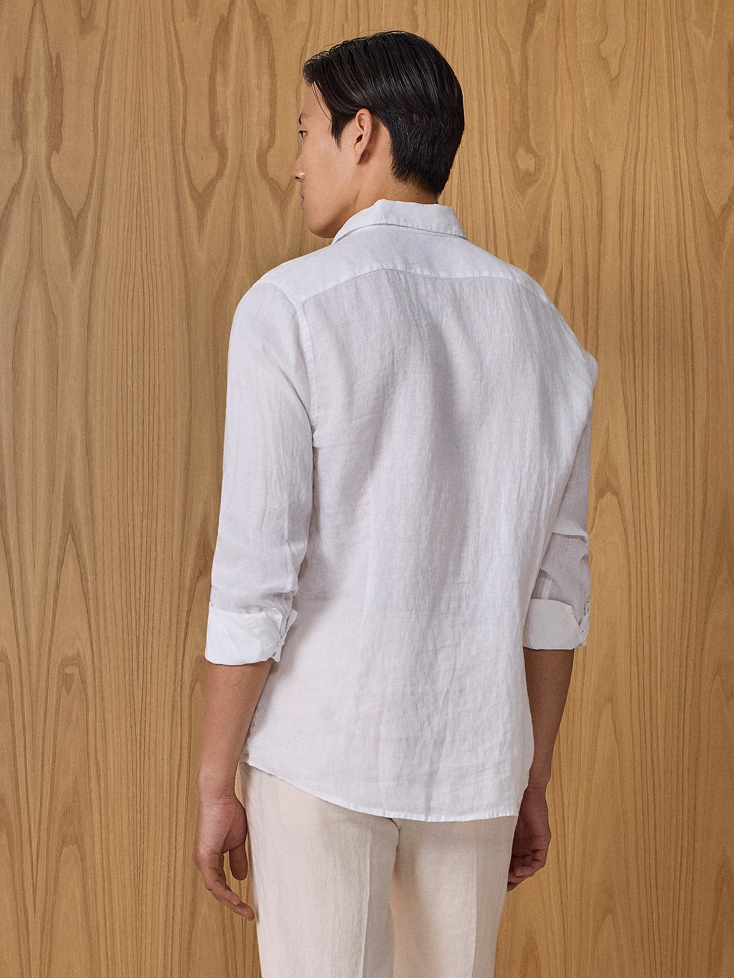 Camicia in lino bianca