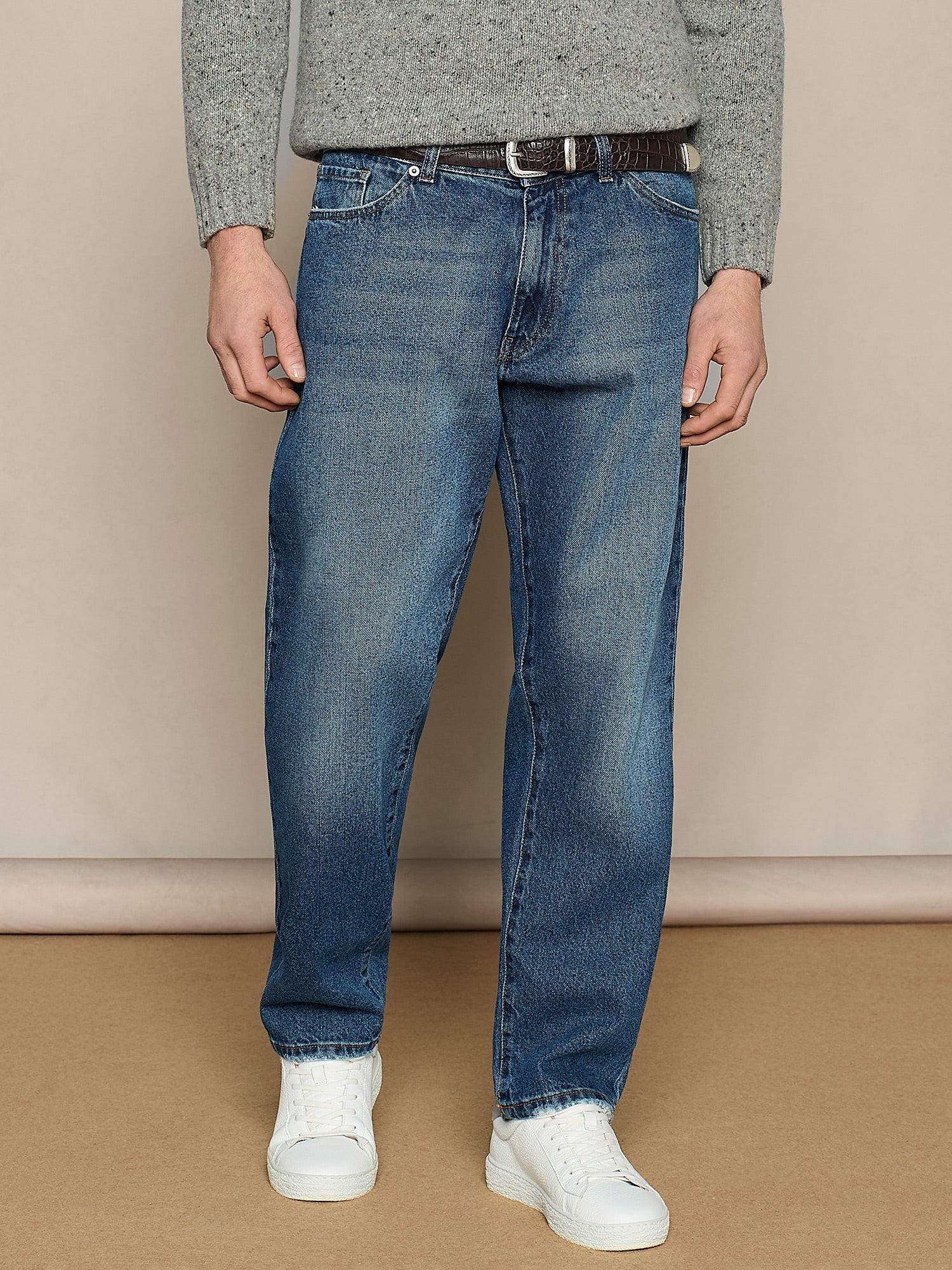 PANTALONE CINQUE TASCHE IN DENIM BLU