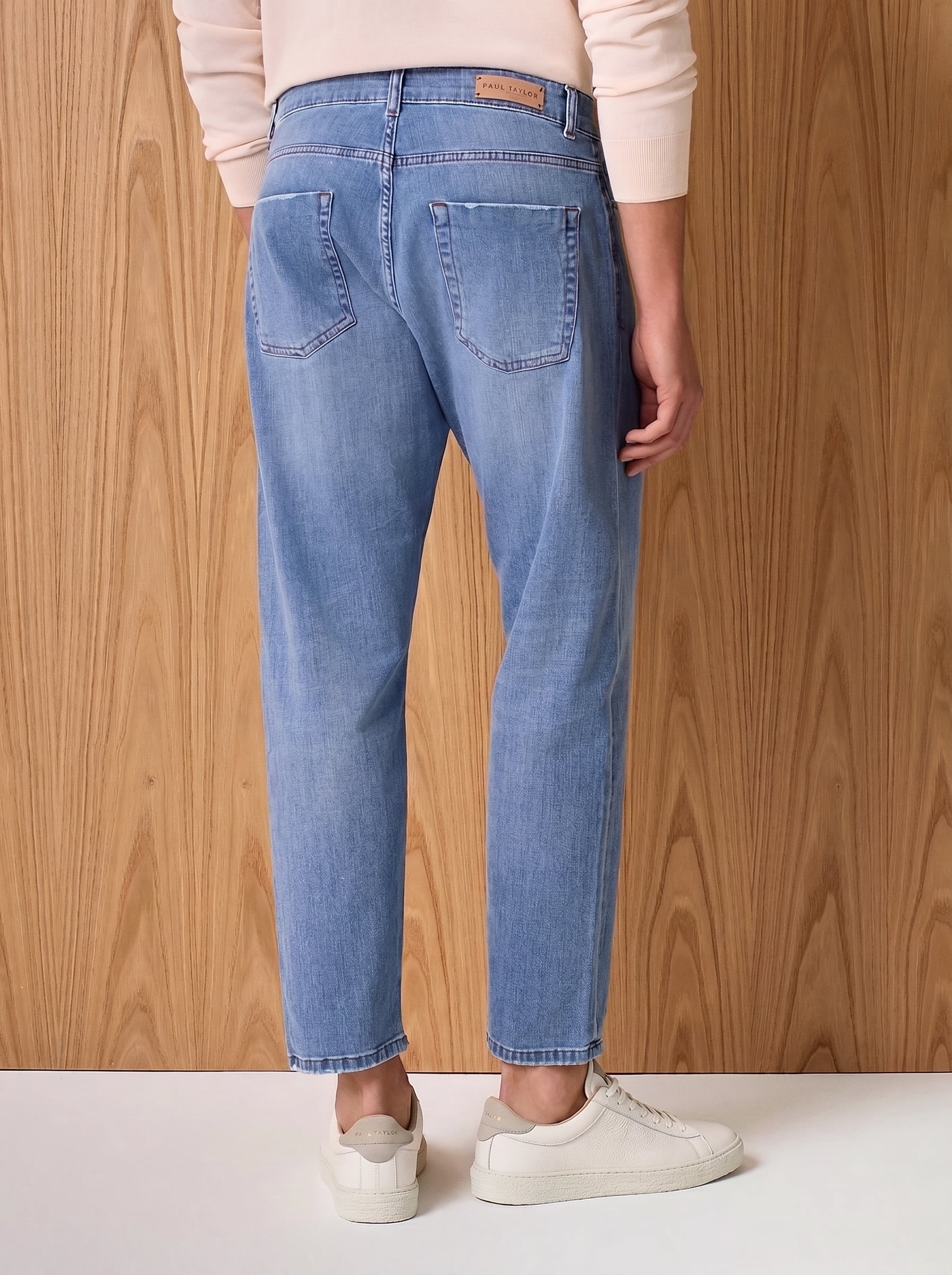 Pantalone denim cinque tasche blu