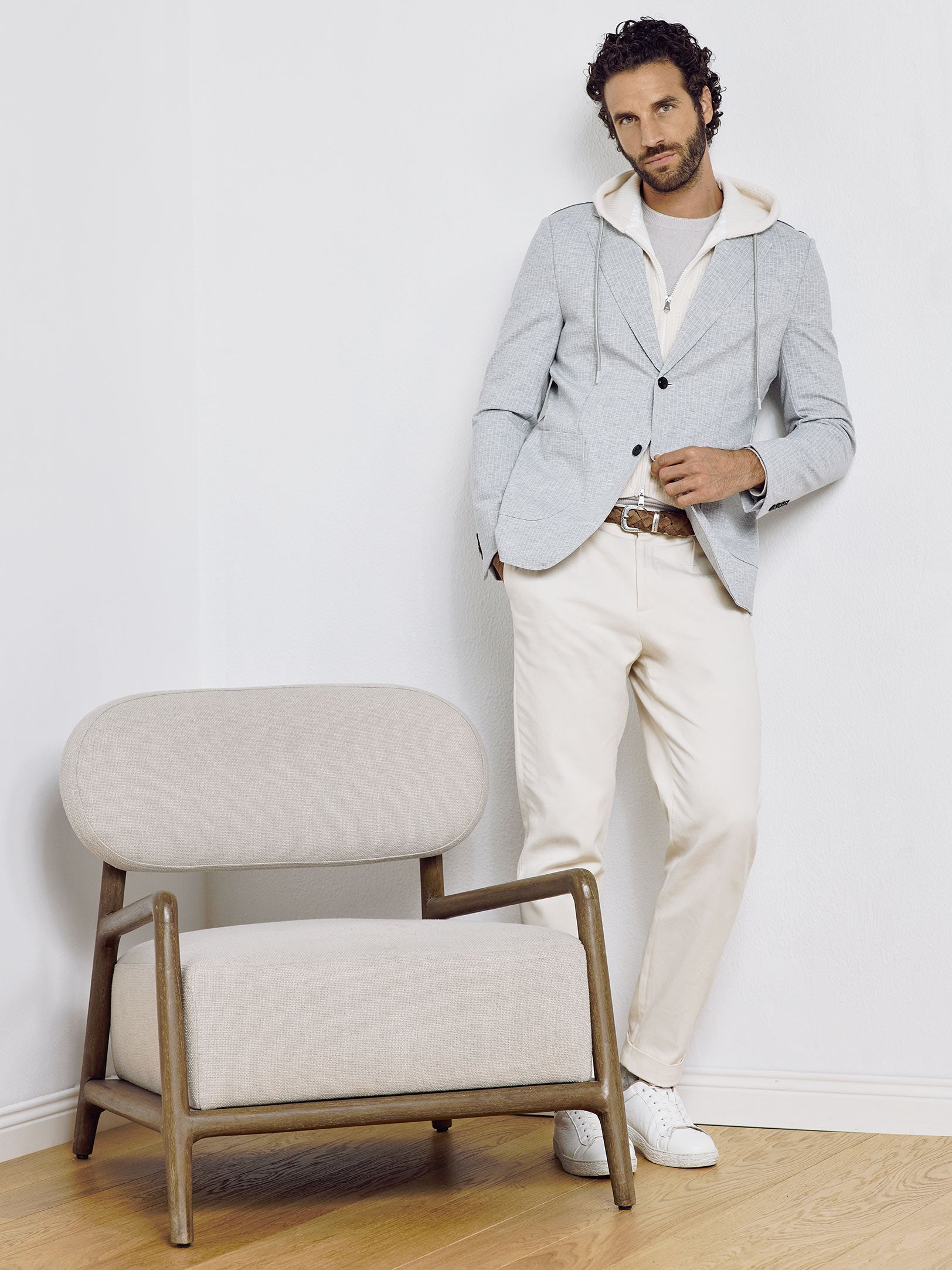 GIACCA IN JERSEY GESSATA GRIGIA CHIARA