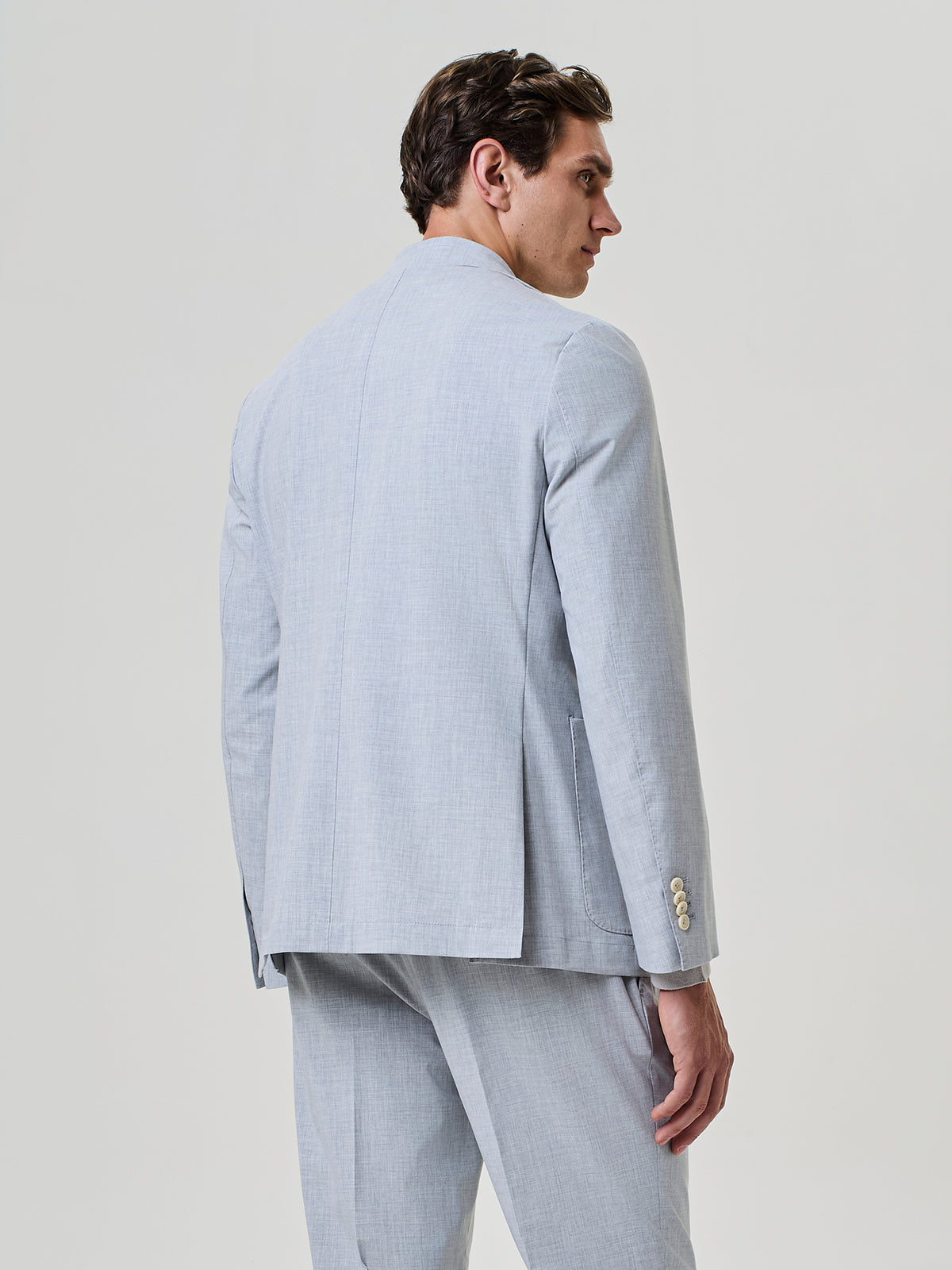 Giacca monopetto grigio chiaro