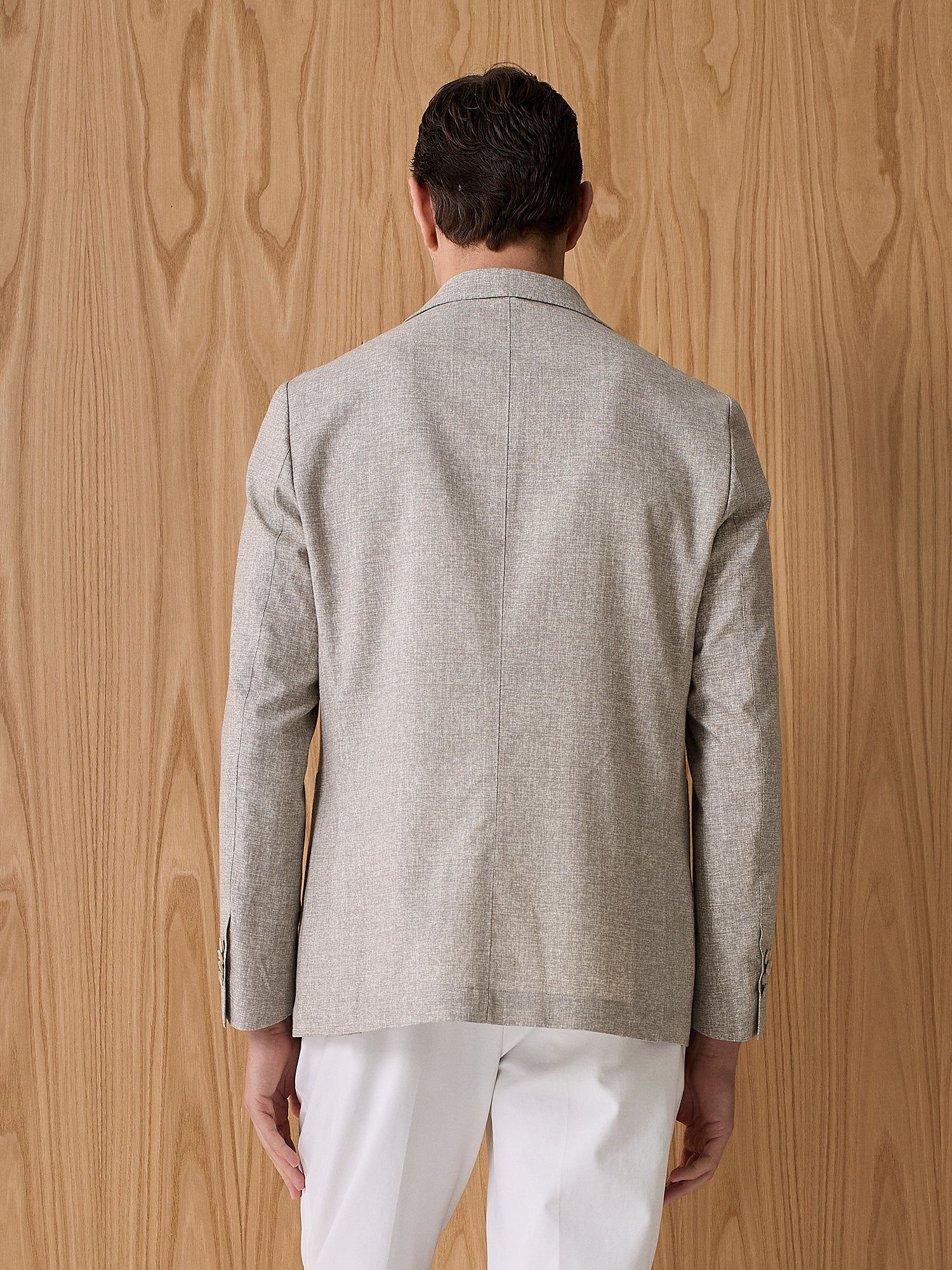 Giacca misto lana beige