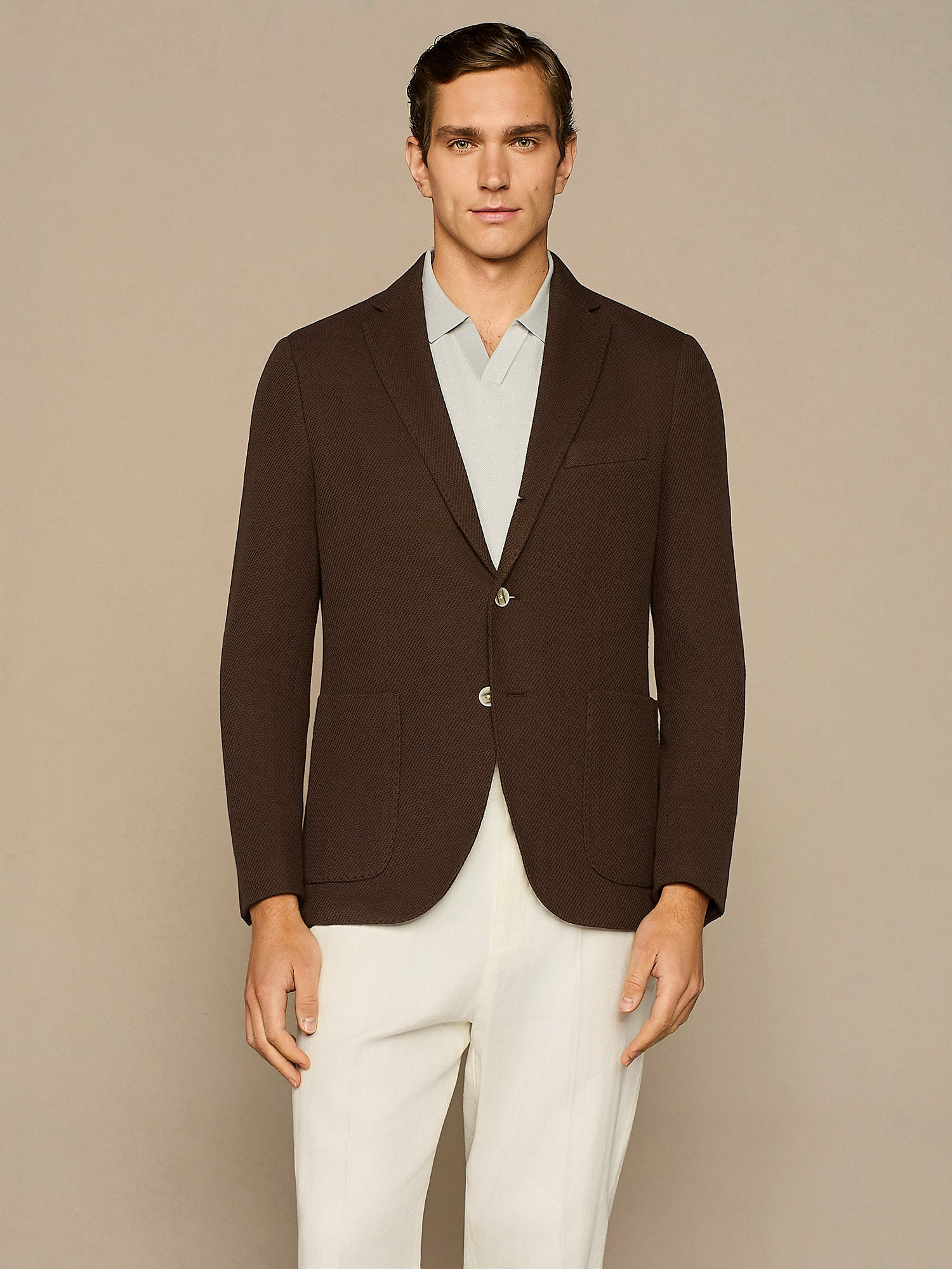 GIACCA IN JERSEY ARMATURATO MORO