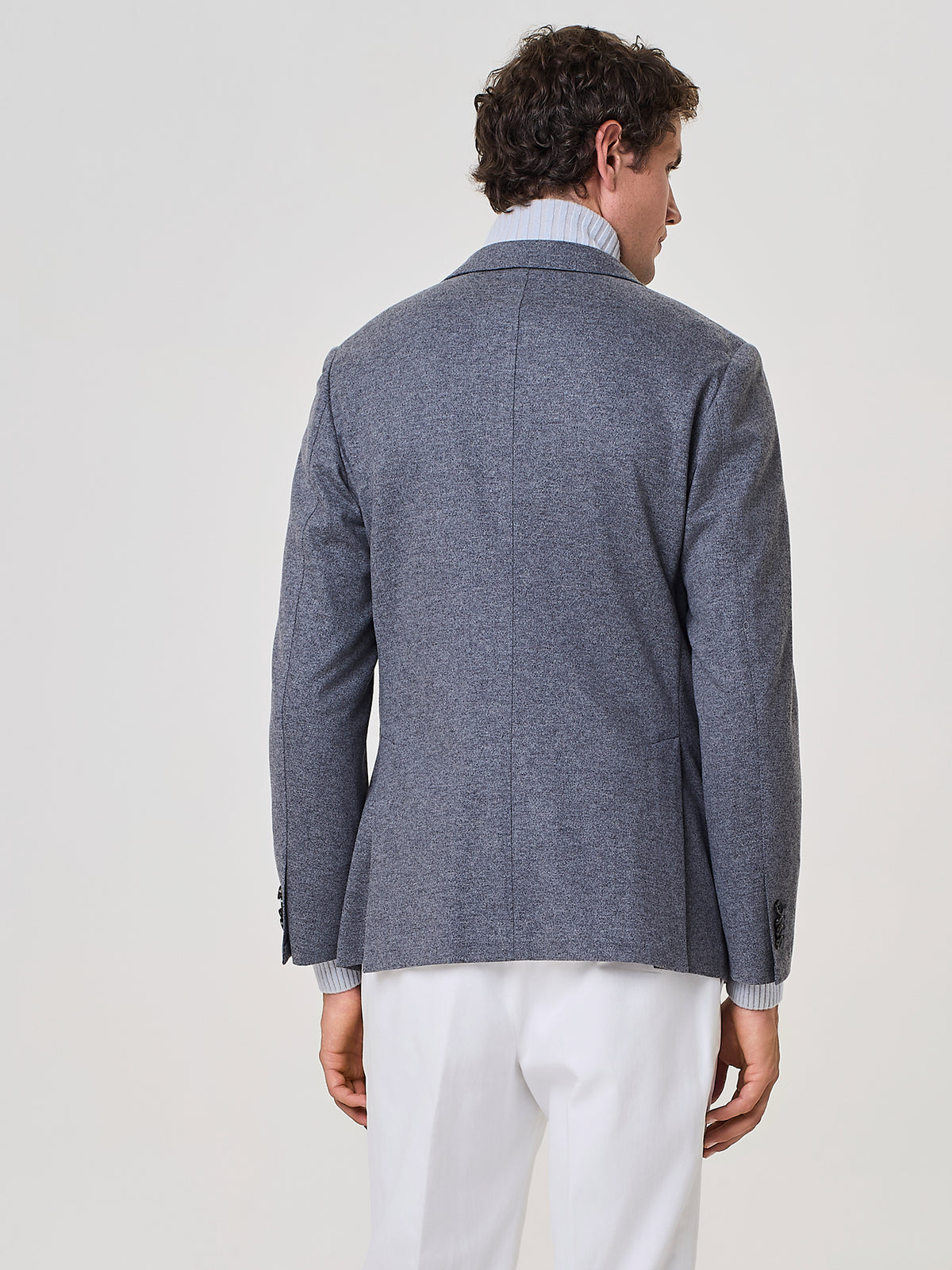 Light grey knitted jersey blazer
