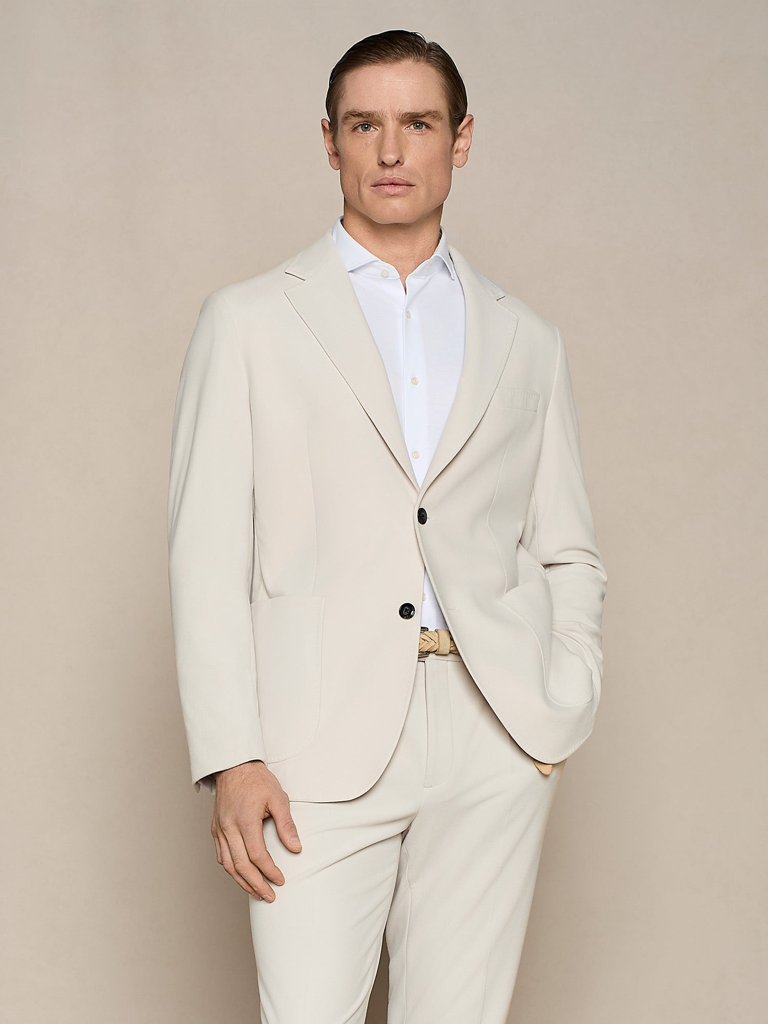 GIACCA IN JERSEY BRUSHED BEIGE