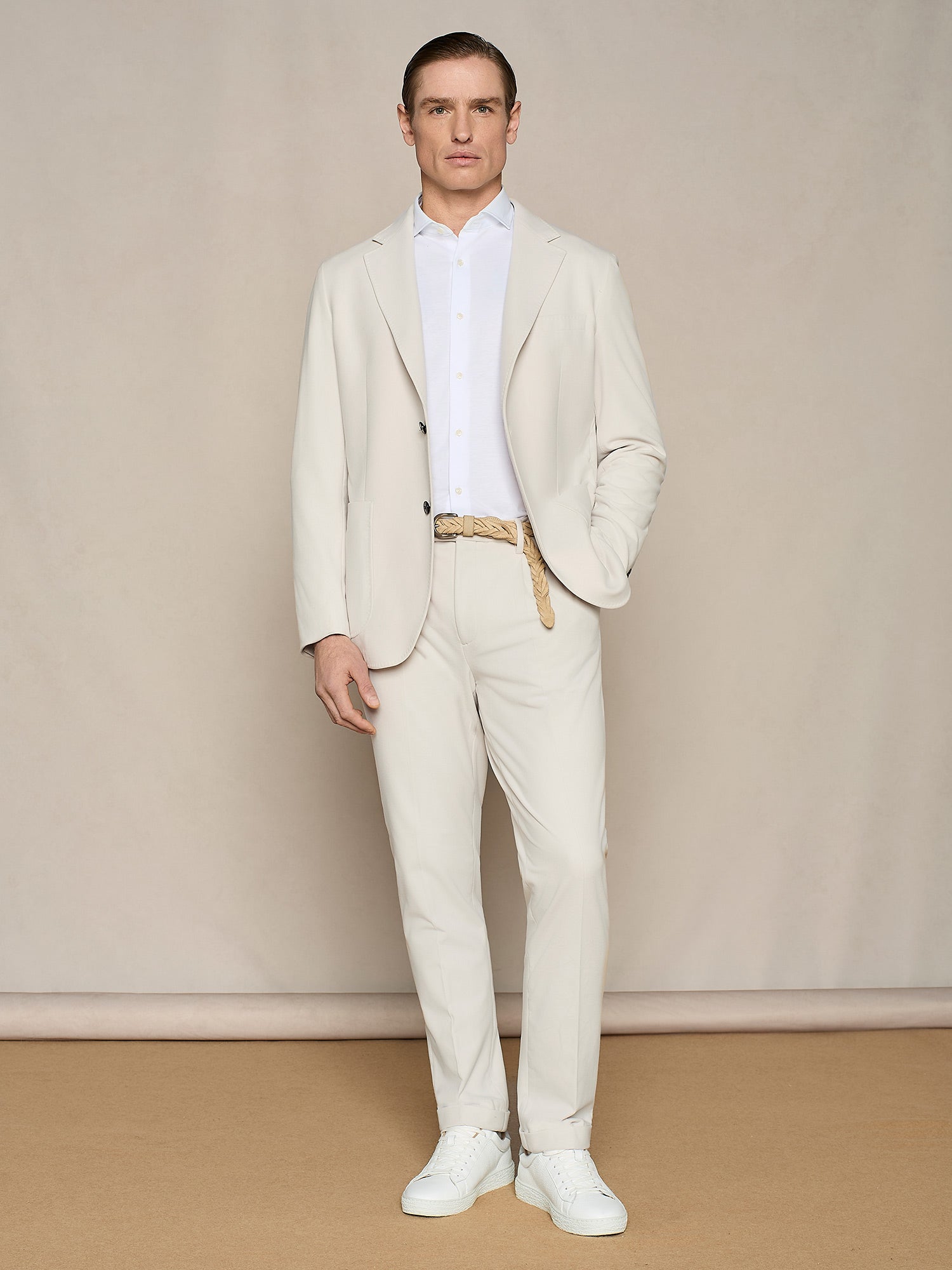 GIACCA IN JERSEY BRUSHED BEIGE