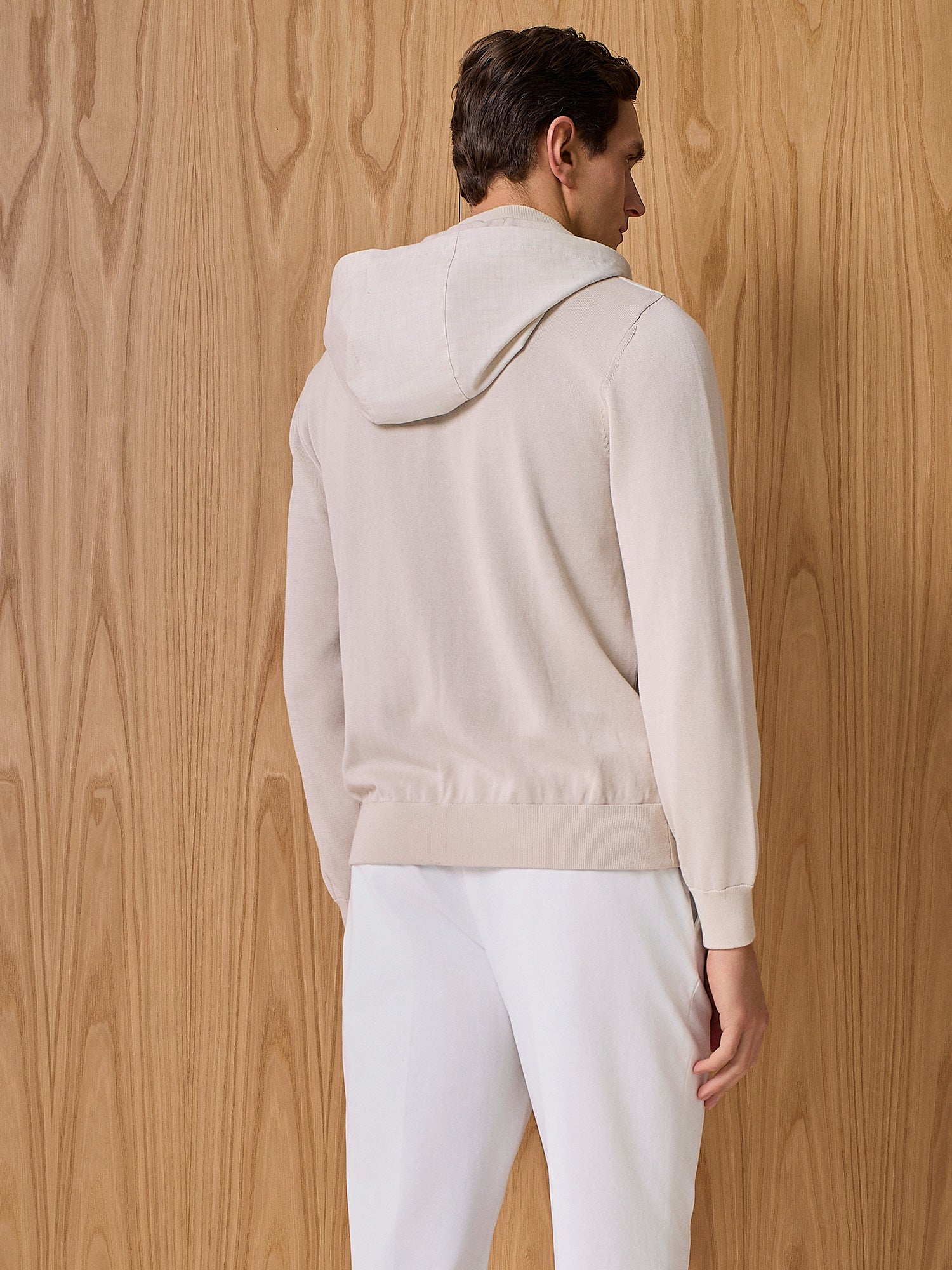 Giubbino bi-materiale burro