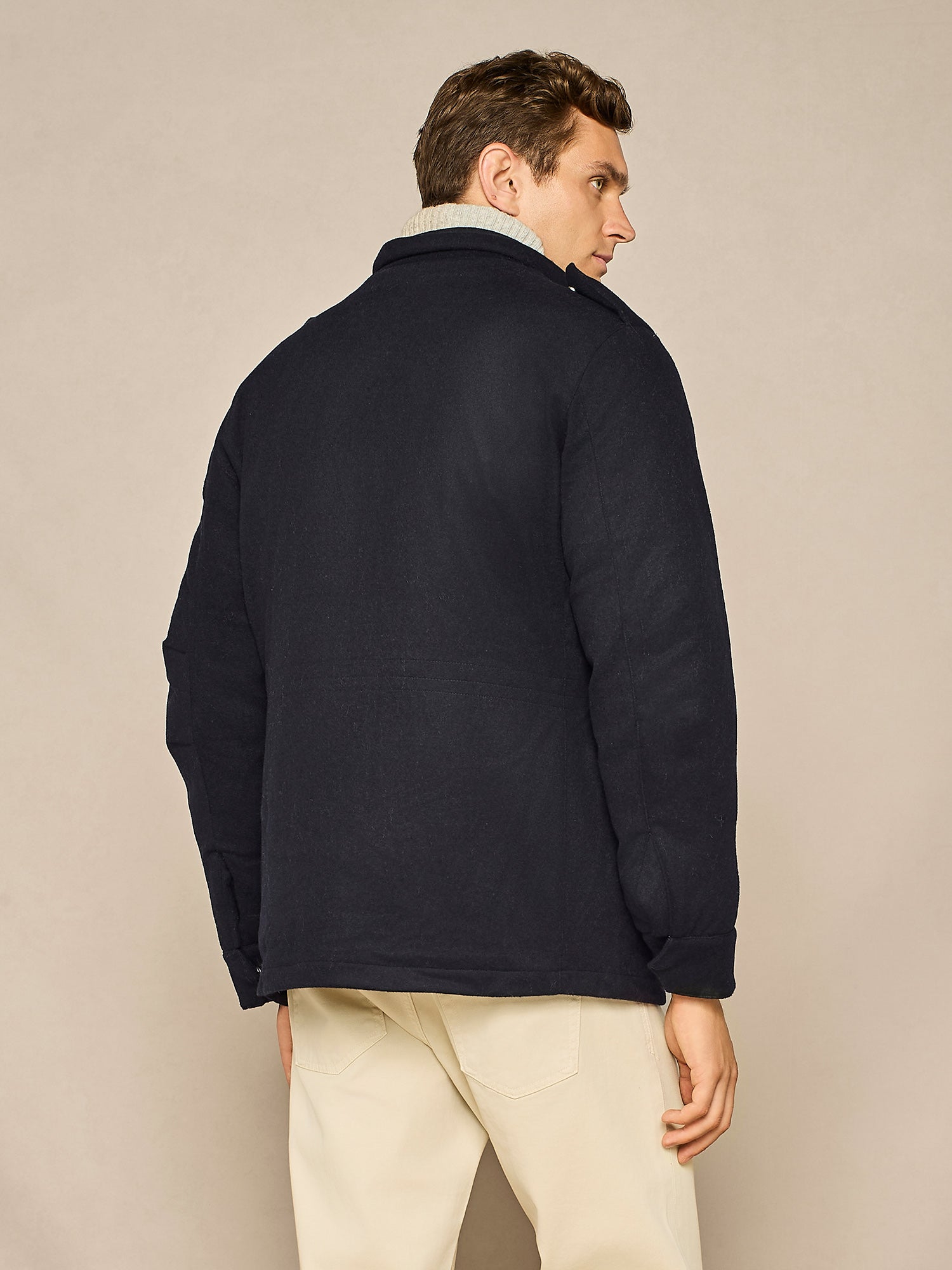 BLUE VELOUR FIELD JACKET