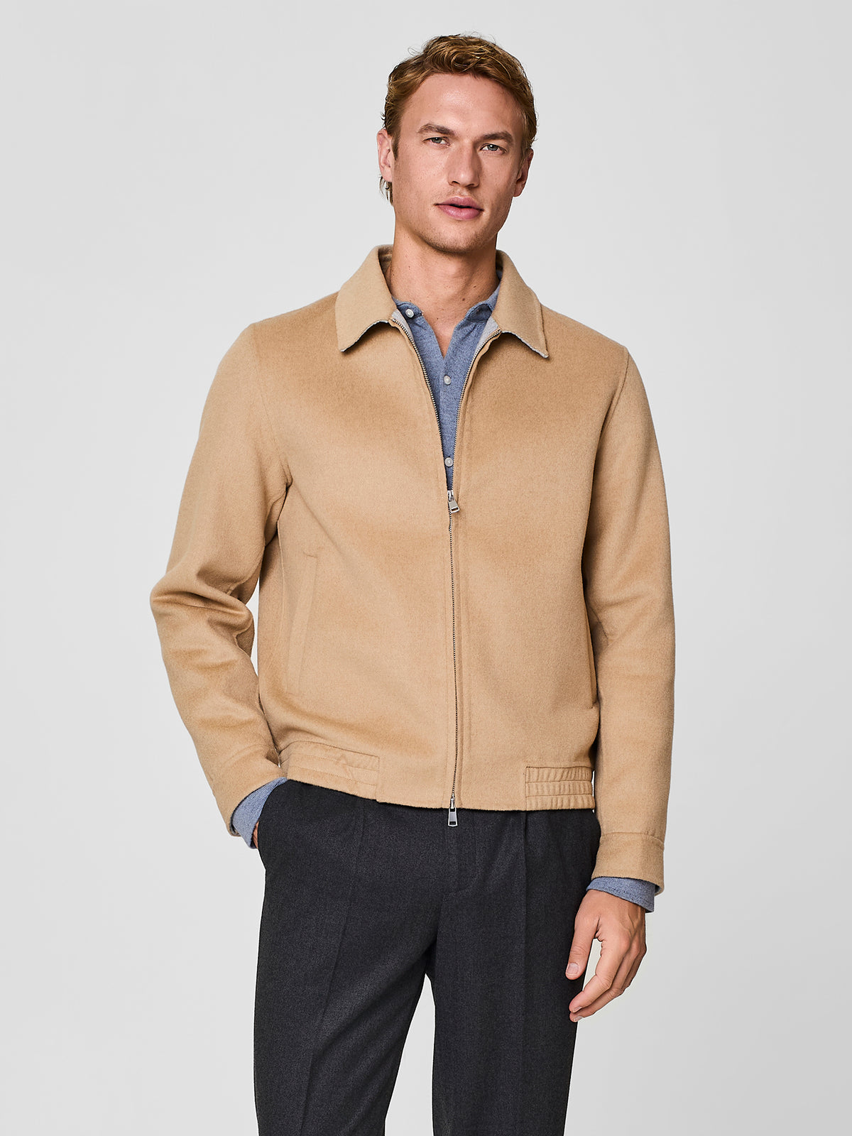 Bomber no-stitching cammello