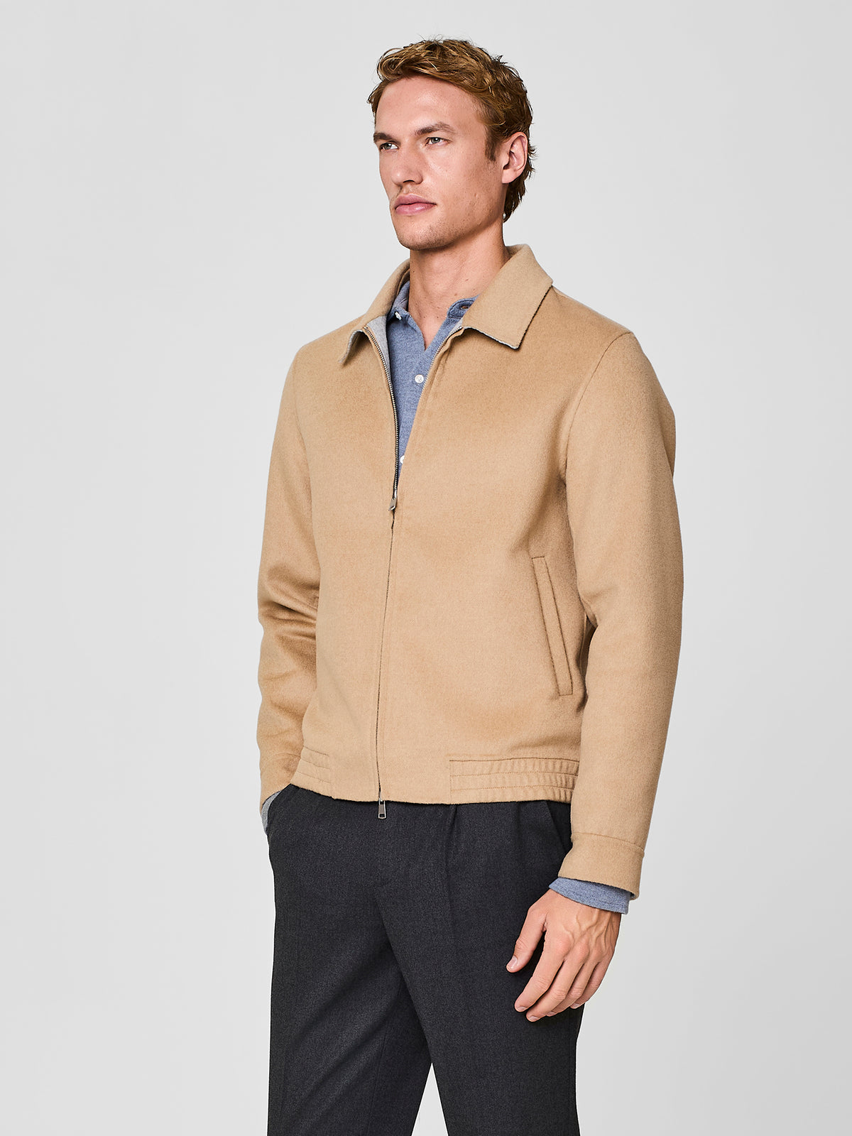 Bomber no-stitching cammello